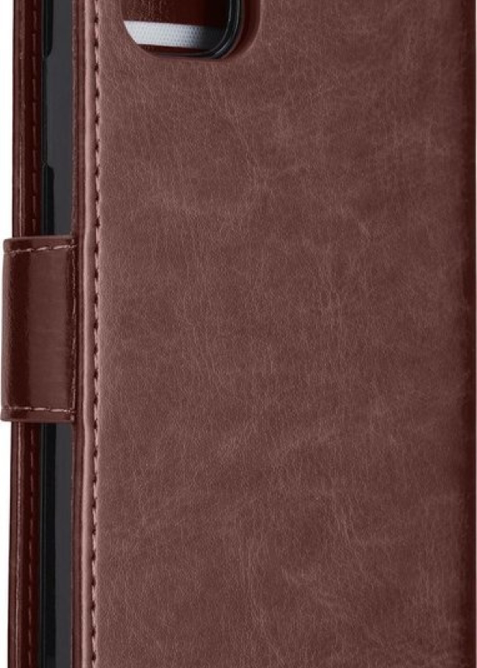 BTH Hoesje Geschikt voor iPhone 12 Pro Hoesje Book Case Uitneembare 2-in-1 Hoes Met Screenprotector - Hoes Geschikt voor iPhone 12 Pro Hoes Wallet Case Pashouder Hoesje - Bruin