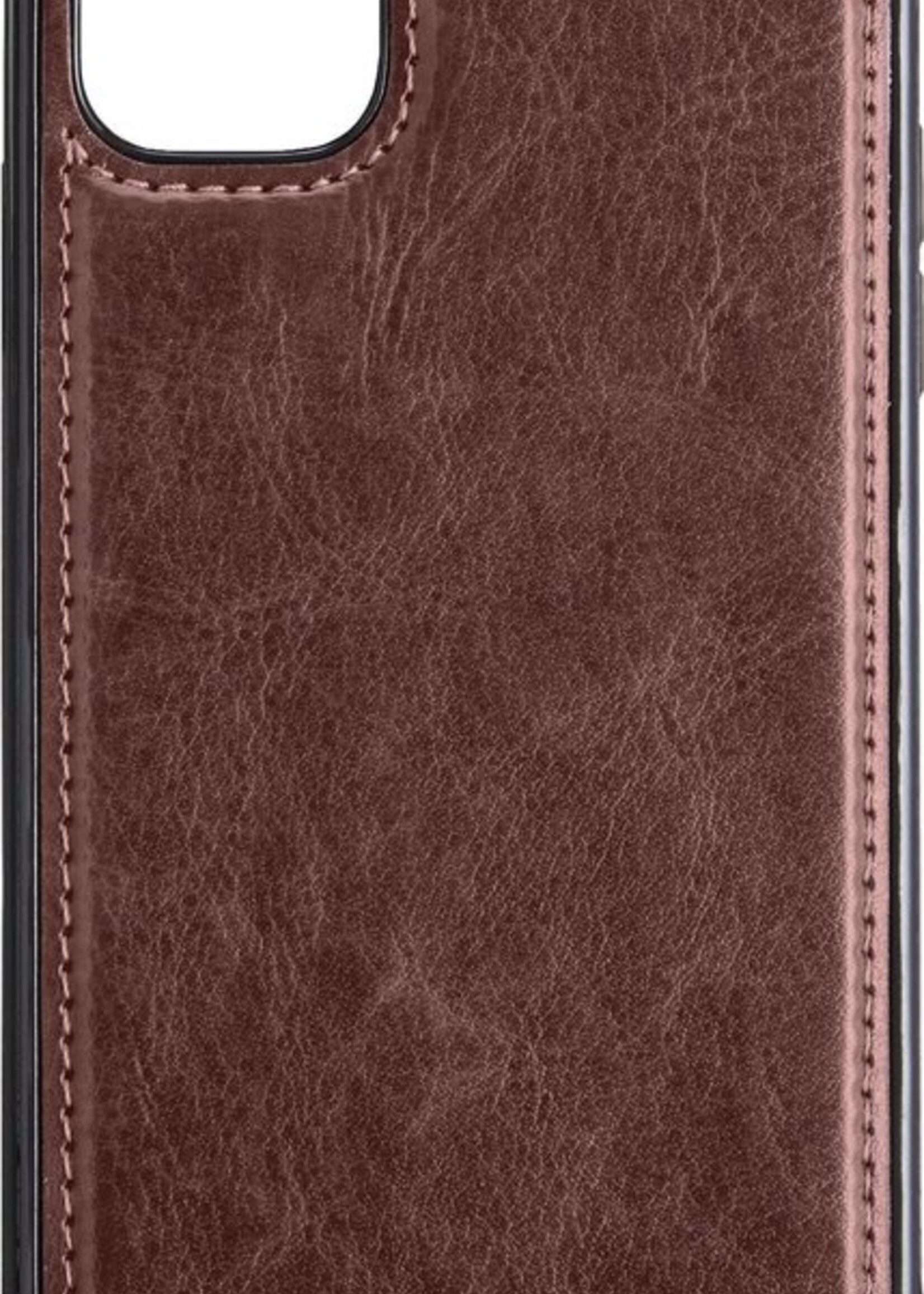 BTH Hoesje Geschikt voor iPhone 12 Pro Hoesje Book Case Uitneembare 2-in-1 Hoes Met Screenprotector - Hoes Geschikt voor iPhone 12 Pro Hoes Wallet Case Pashouder Hoesje - Bruin