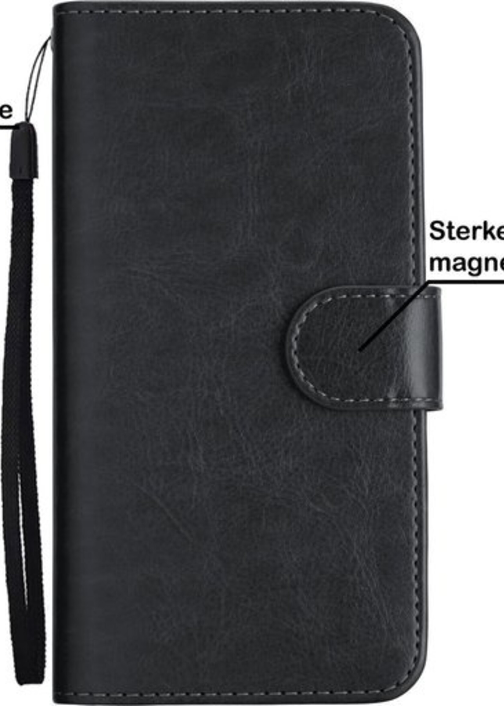 BTH Hoesje Geschikt voor iPhone 12 Pro Hoesje Book Case Uitneembare 2-in-1 Hoes Met Screenprotector - Hoes Geschikt voor iPhone 12 Pro Hoes Wallet Case Pashouder Hoesje - Zwart