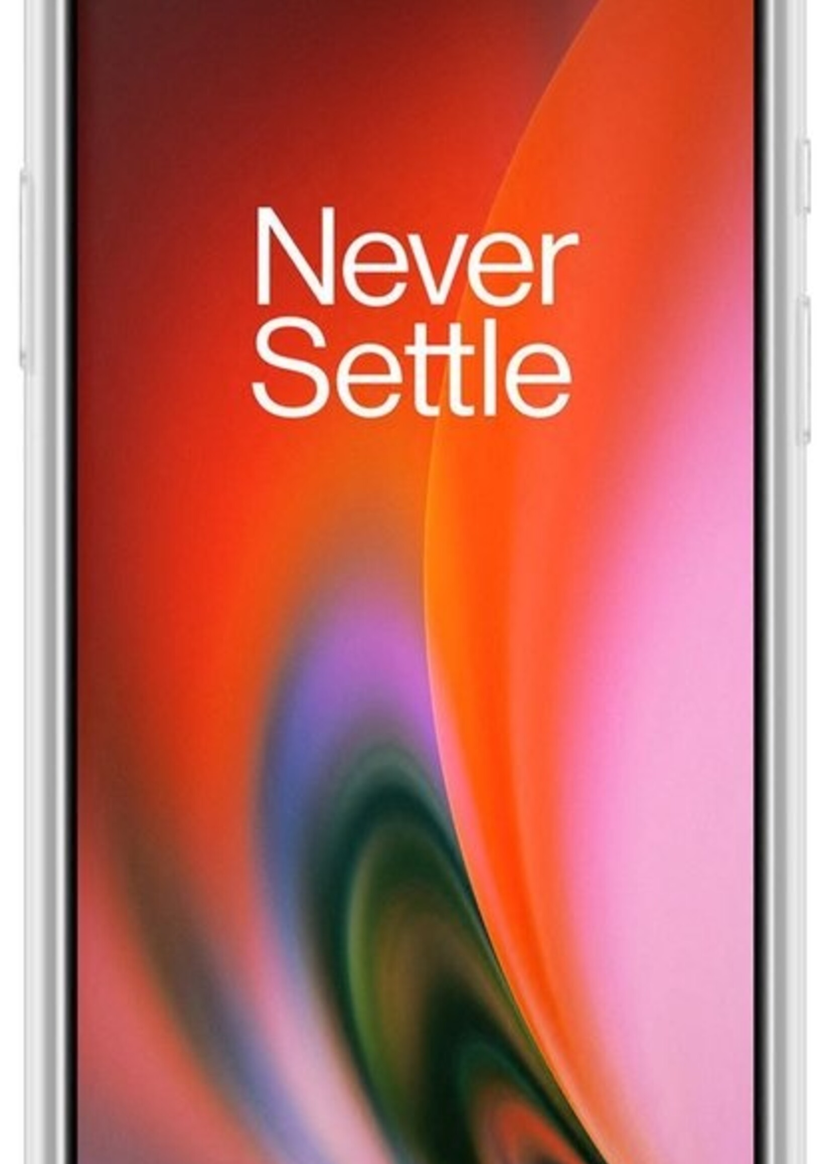 BTH Hoesje Geschikt voor OnePlus Nord 2 Hoesje Siliconen Shock Proof Case Hoes - Hoes Geschikt voor OnePlus Nord 2 Hoes Cover Case Shockproof - Transparant - 2 PACK