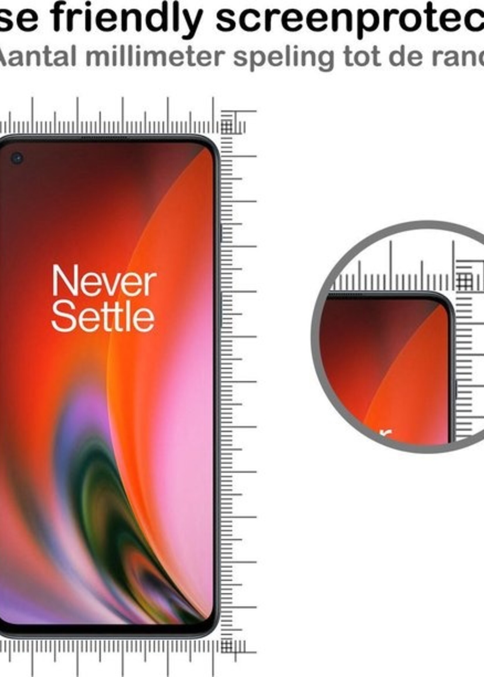 BTH Hoesje Geschikt voor OnePlus Nord 2 Hoesje Siliconen Case Hoes Met 2x Screenprotector - Hoes Geschikt voor OnePlus Nord 2 Hoes Cover Case - Transparant