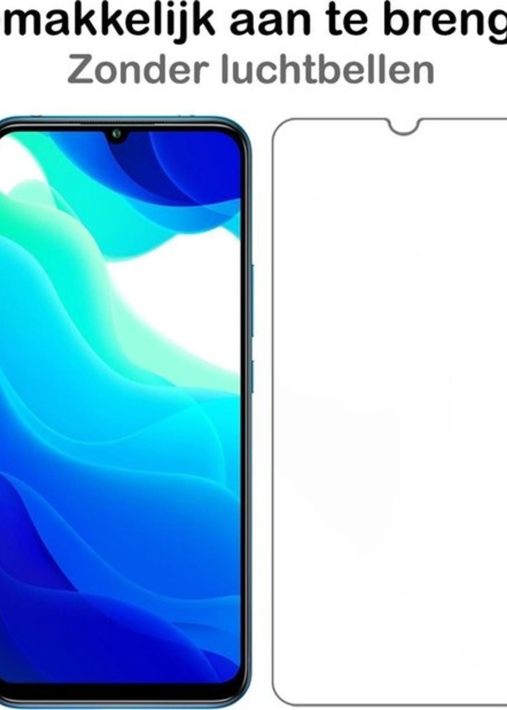 BTH Screenprotector Geschikt voor Xiaomi Mi 10 Lite Screenprotector Glas Gehard Tempered Glass - Screenprotector Geschikt voor Xiaomi Mi 10 Lite Screen Protector Screen Cover - 3 PACK