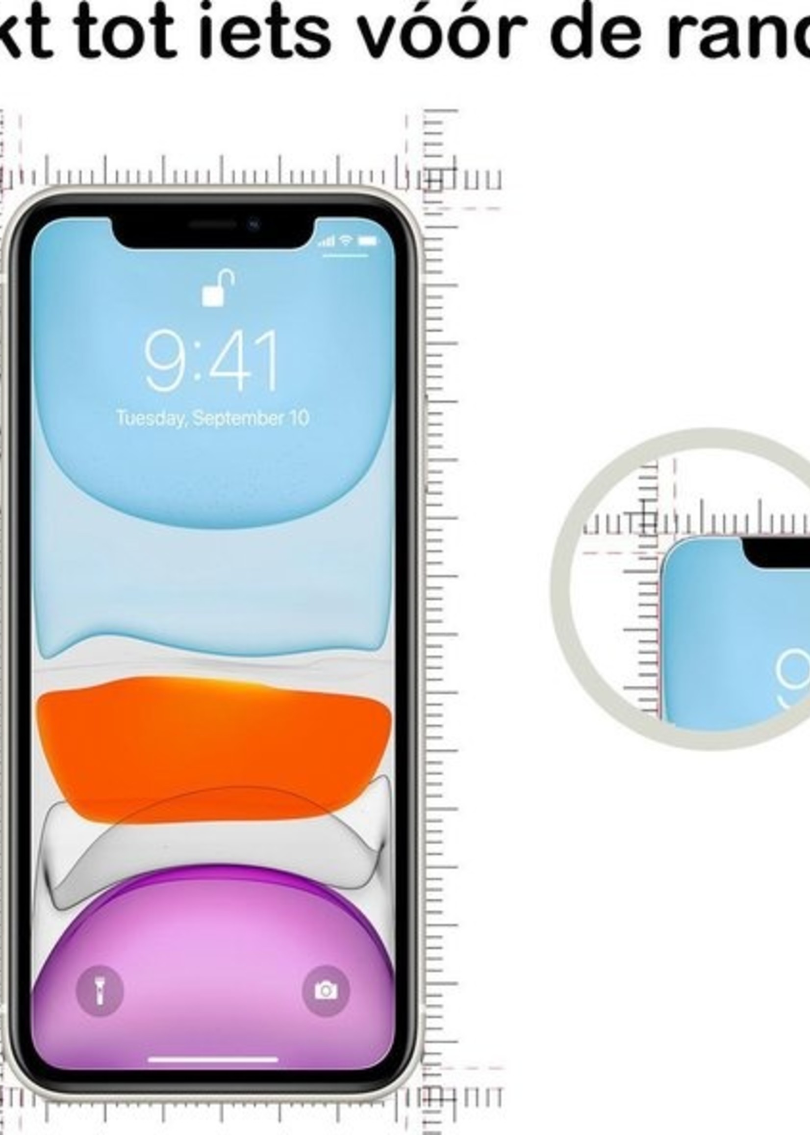 BTH Hoesje Geschikt voor iPhone Xs Max Hoesje Siliconen Case Hoes Met 2x Screenprotector - Hoes Geschikt voor iPhone Xs Max Hoes Cover Case - Lila