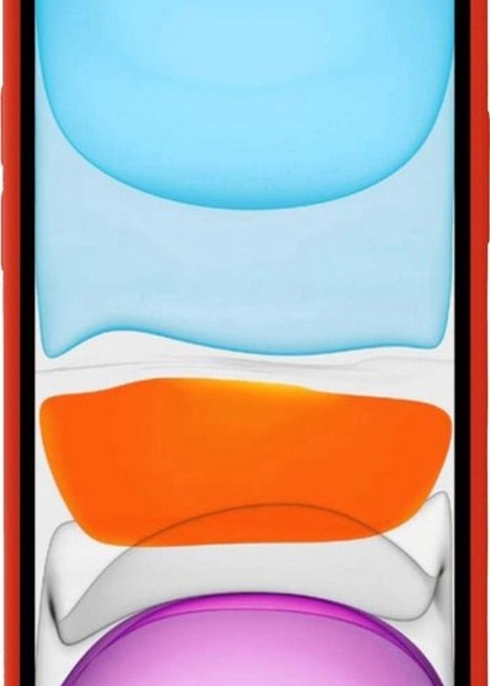 BTH Hoesje Geschikt voor iPhone Xs Max Hoesje Siliconen Case Hoes Met Screenprotector - Hoes Geschikt voor iPhone Xs Max Hoes Cover Case - Rood