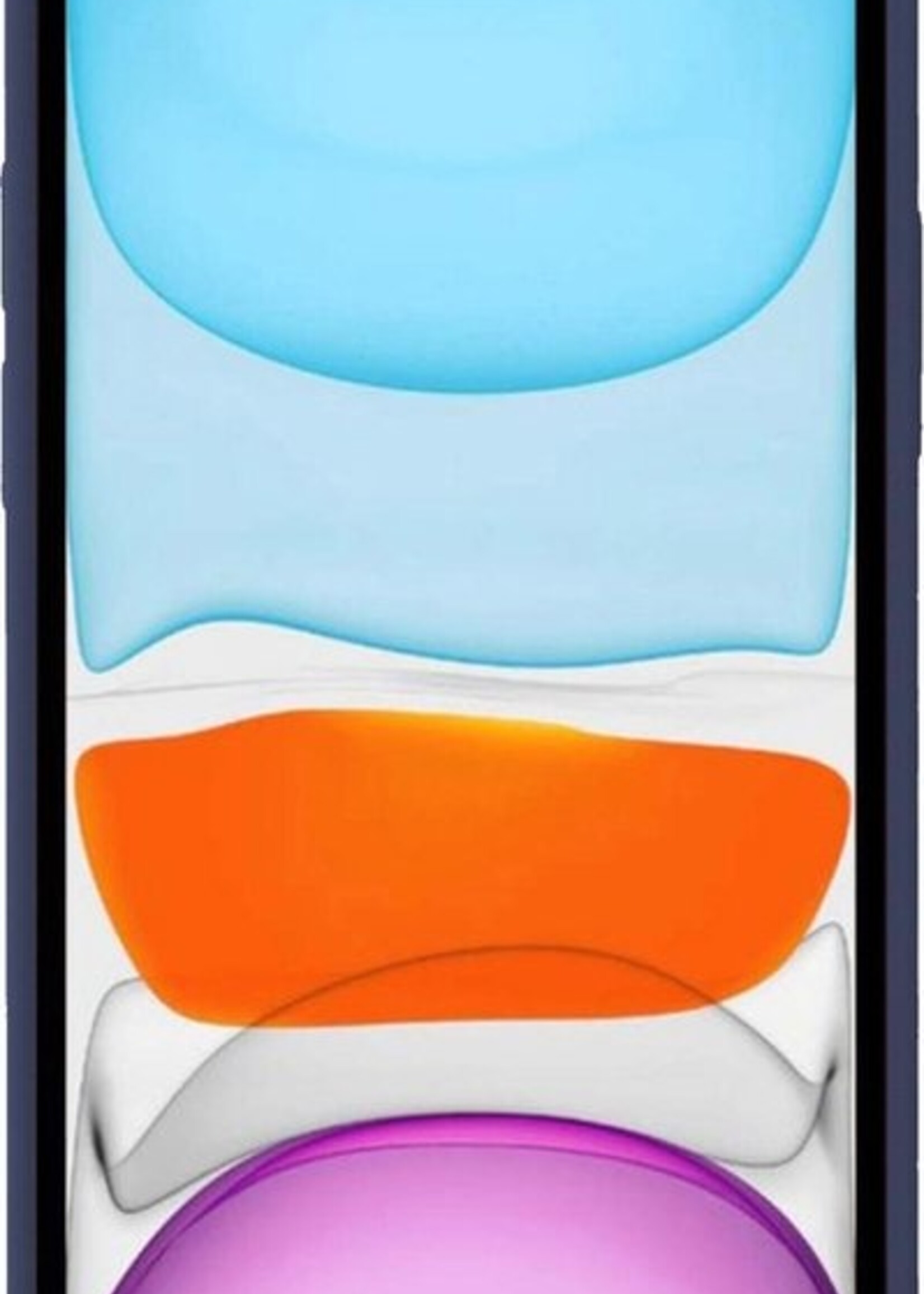 BTH Hoesje Geschikt voor iPhone XR Hoesje Siliconen Case Hoes Met 2x Screenprotector - Hoes Geschikt voor iPhone XR Hoes Cover Case - Donkerblauw