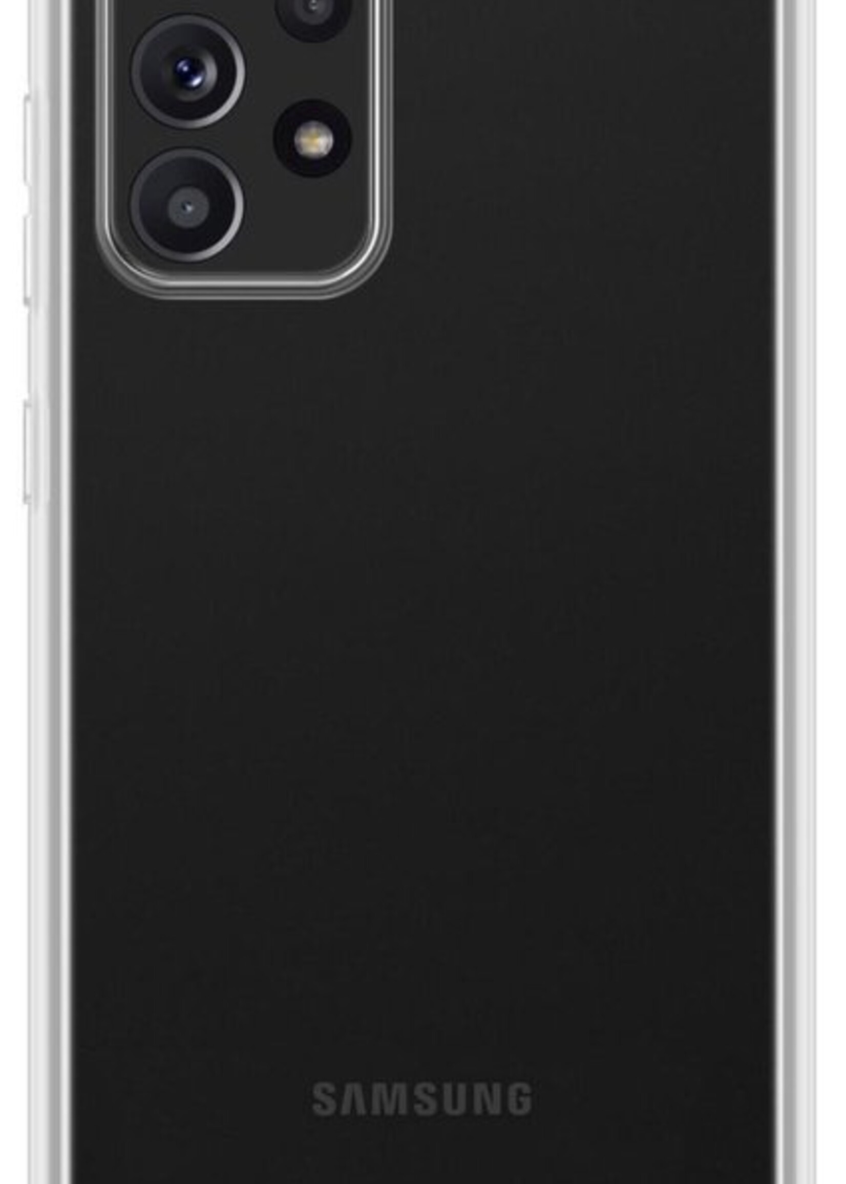 BTH Hoesje Geschikt voor Samsung A52s Hoesje Siliconen Shock Proof Case Hoes Met 2x Screenprotector - Hoes Geschikt voor Samsung Galaxy A52s 5G Hoes Cover Case Shockproof - Transparant