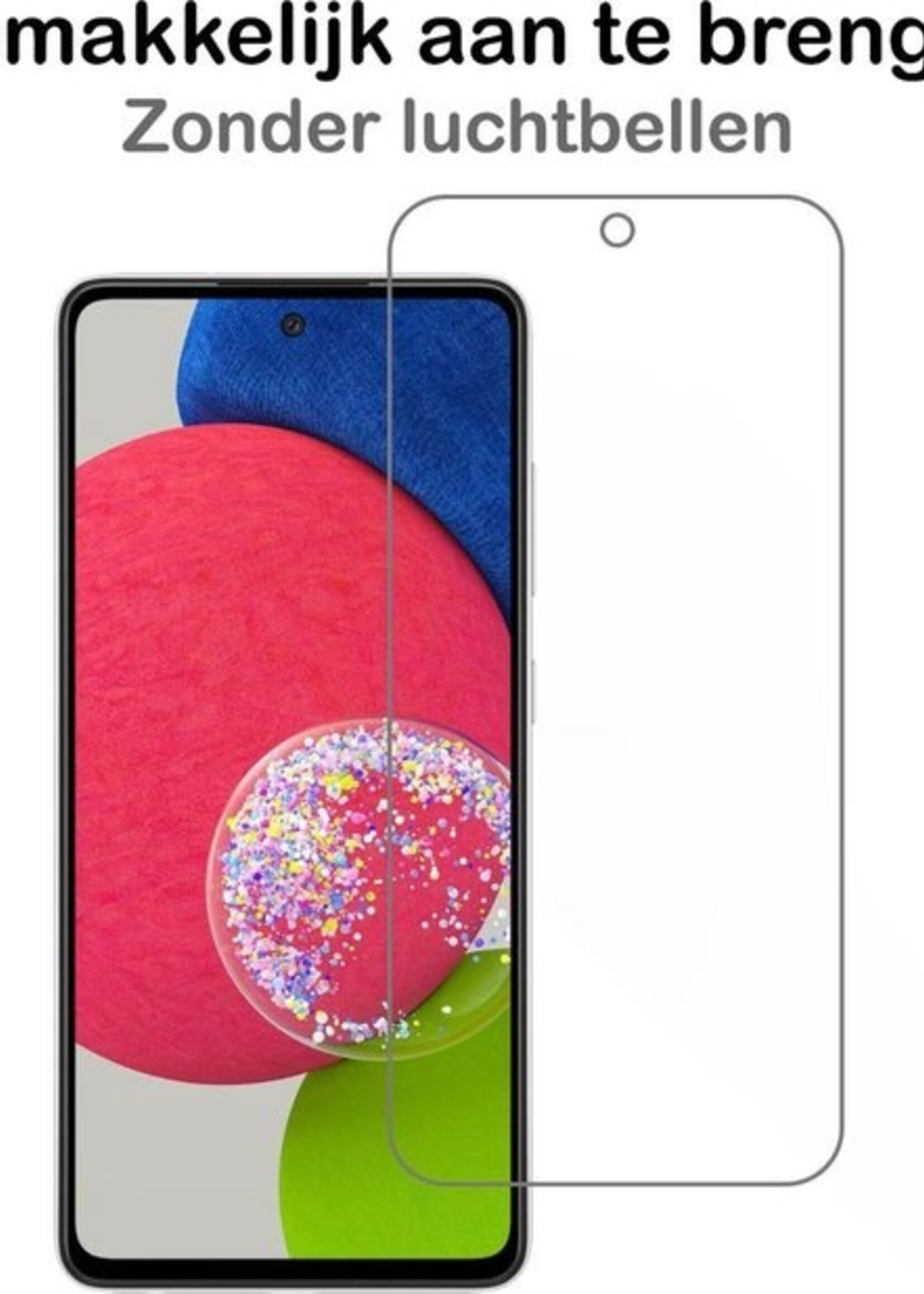 BTH Hoesje Geschikt voor Samsung A52s Hoesje Siliconen Case Hoes Met 2x Screenprotector - Hoes Geschikt voor Samsung Galaxy A52s 5G Hoes Cover Case - Wit