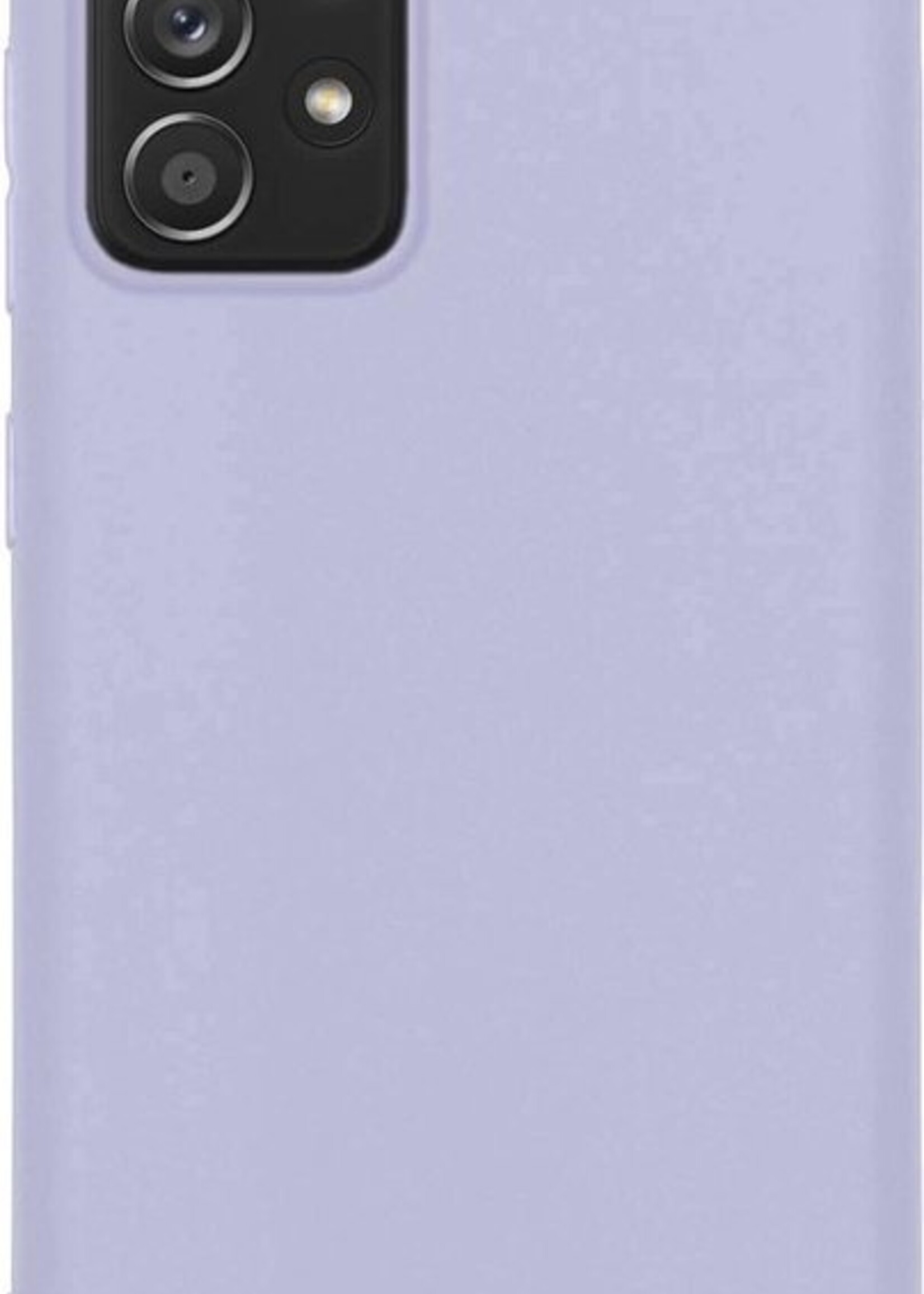 BTH Hoesje Geschikt voor Samsung A52s Hoesje Siliconen Case Hoes Met 2x Screenprotector - Hoes Geschikt voor Samsung Galaxy A52s 5G Hoes Cover Case - Lila