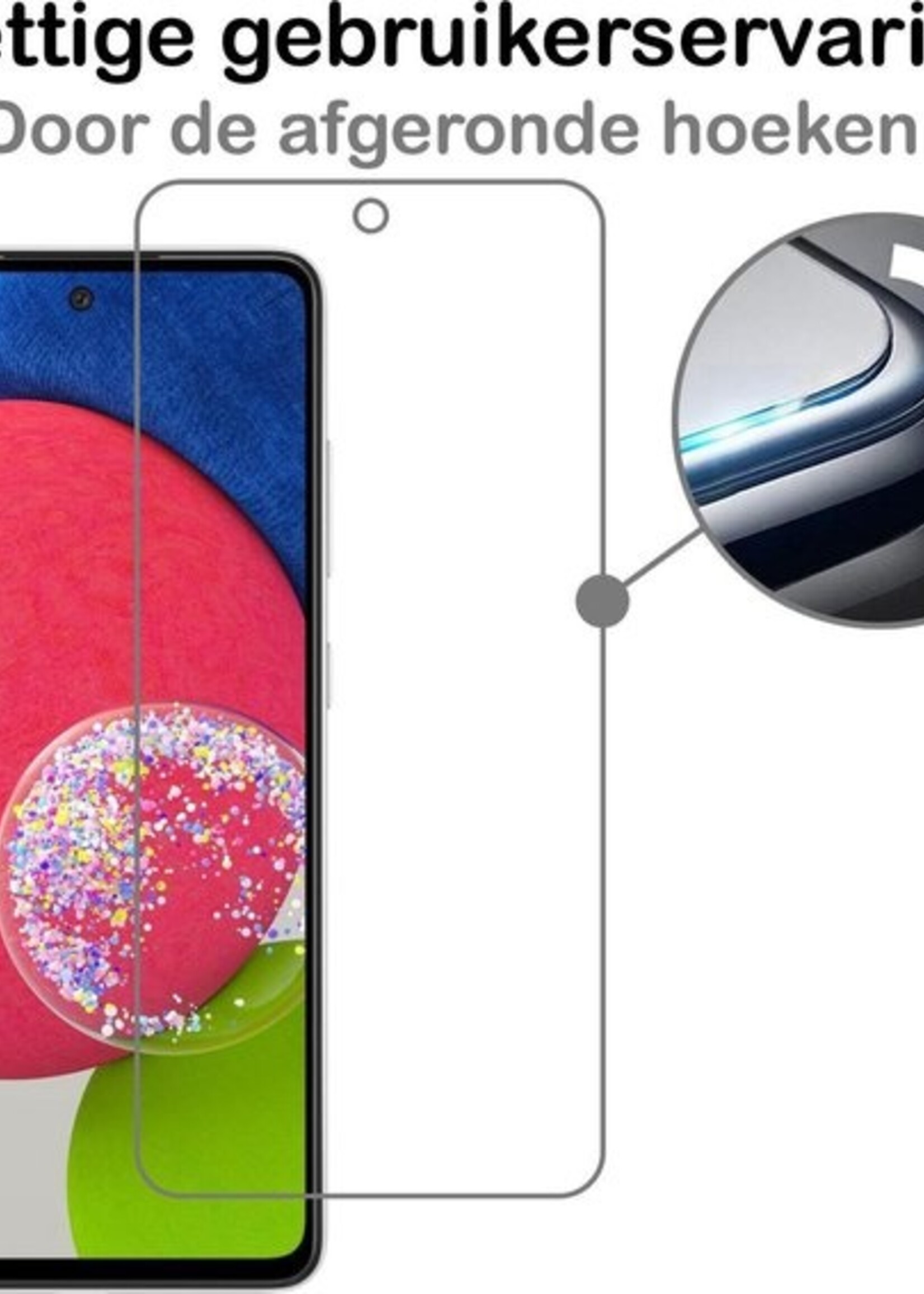 BTH Hoesje Geschikt voor Samsung A52s Hoesje Met Pasjeshouder Siliconen Case Met Kaarthouder Met Screenprotector - Hoes Geschikt voor Samsung Galaxy A52s 5G Hoesje Shock Proof Case - Transparant