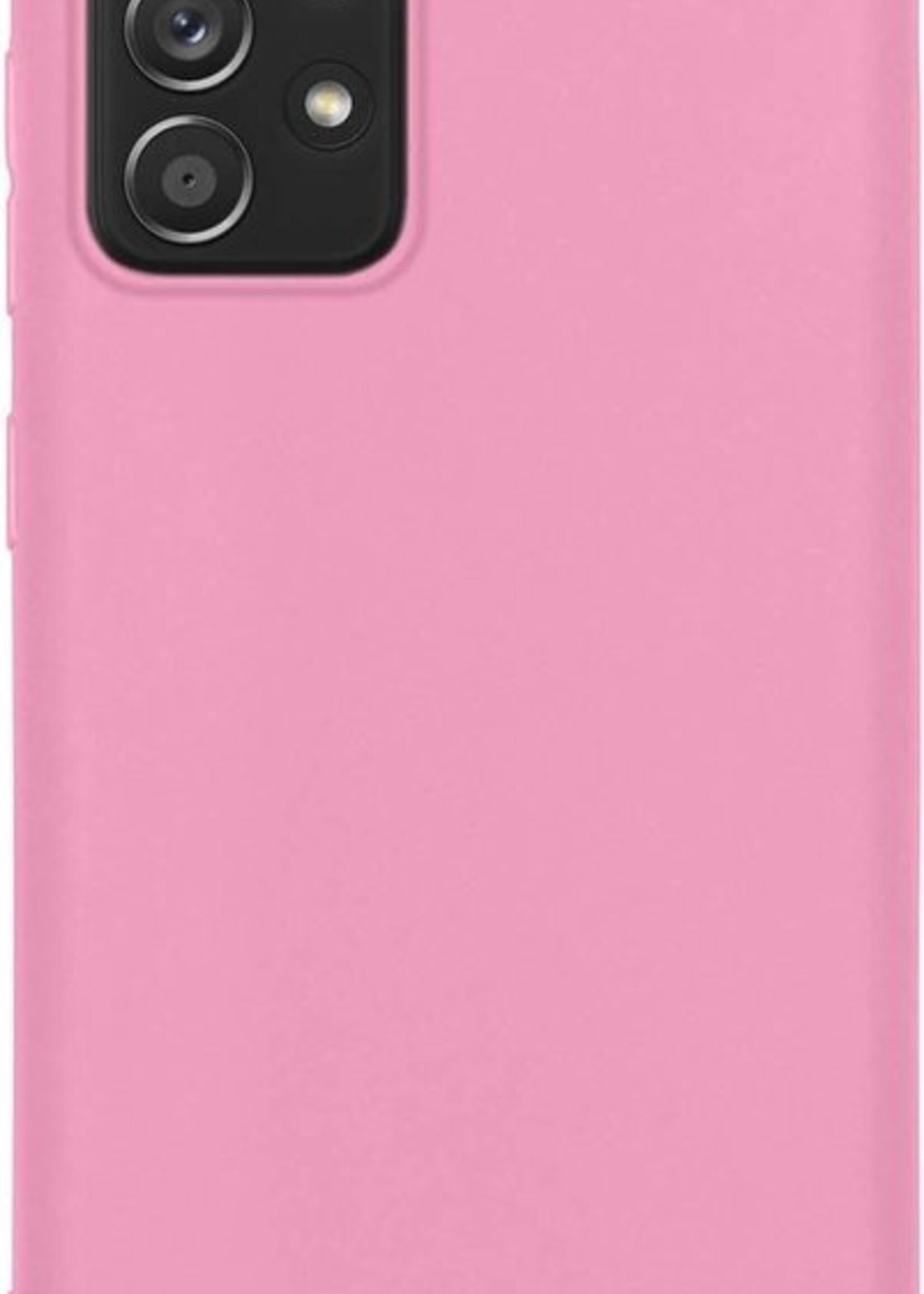 BTH Hoesje Geschikt voor Samsung A52s Hoesje Siliconen Case Hoes - Hoes Geschikt voor Samsung Galaxy A52s 5G Hoes Cover Case - Lichtroze - 2 PACK