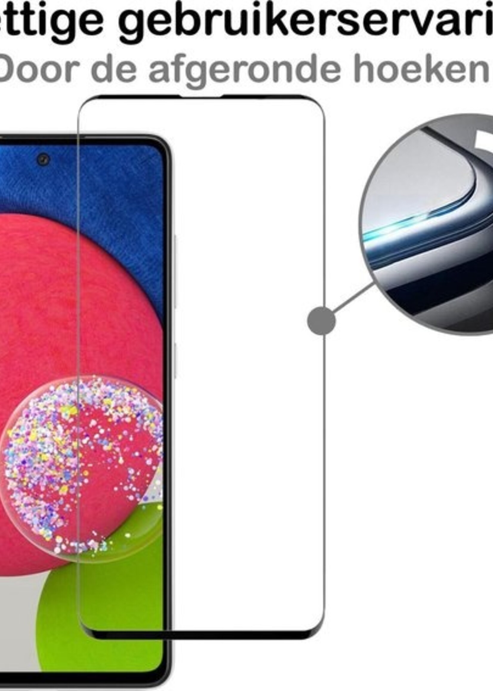 BTH Screenprotector Geschikt voor Samsung A52s Screenprotector Glas Gehard Tempered Glass Full Cover - Screenprotector Geschikt voor Samsung Galaxy A52s 5G Screen Protector Screen Cover - 3 PACK