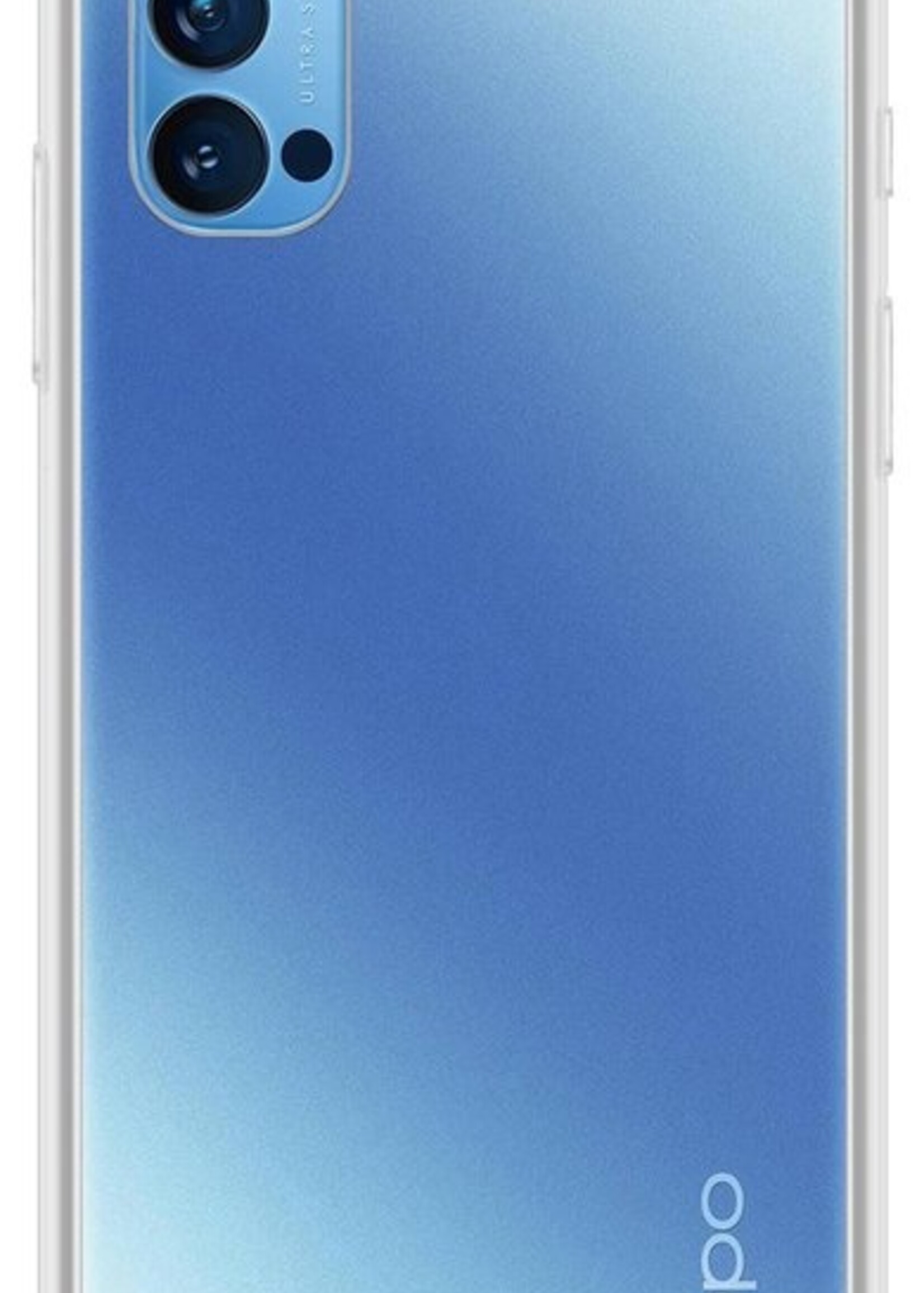 BTH Hoesje Geschikt voor OPPO Reno 4 Pro 5G Hoesje Siliconen Shock Proof Case Hoes - Hoes Geschikt voor OPPO Reno 4 Pro Hoes Cover Case Shockproof - Transparant - 2 PACK