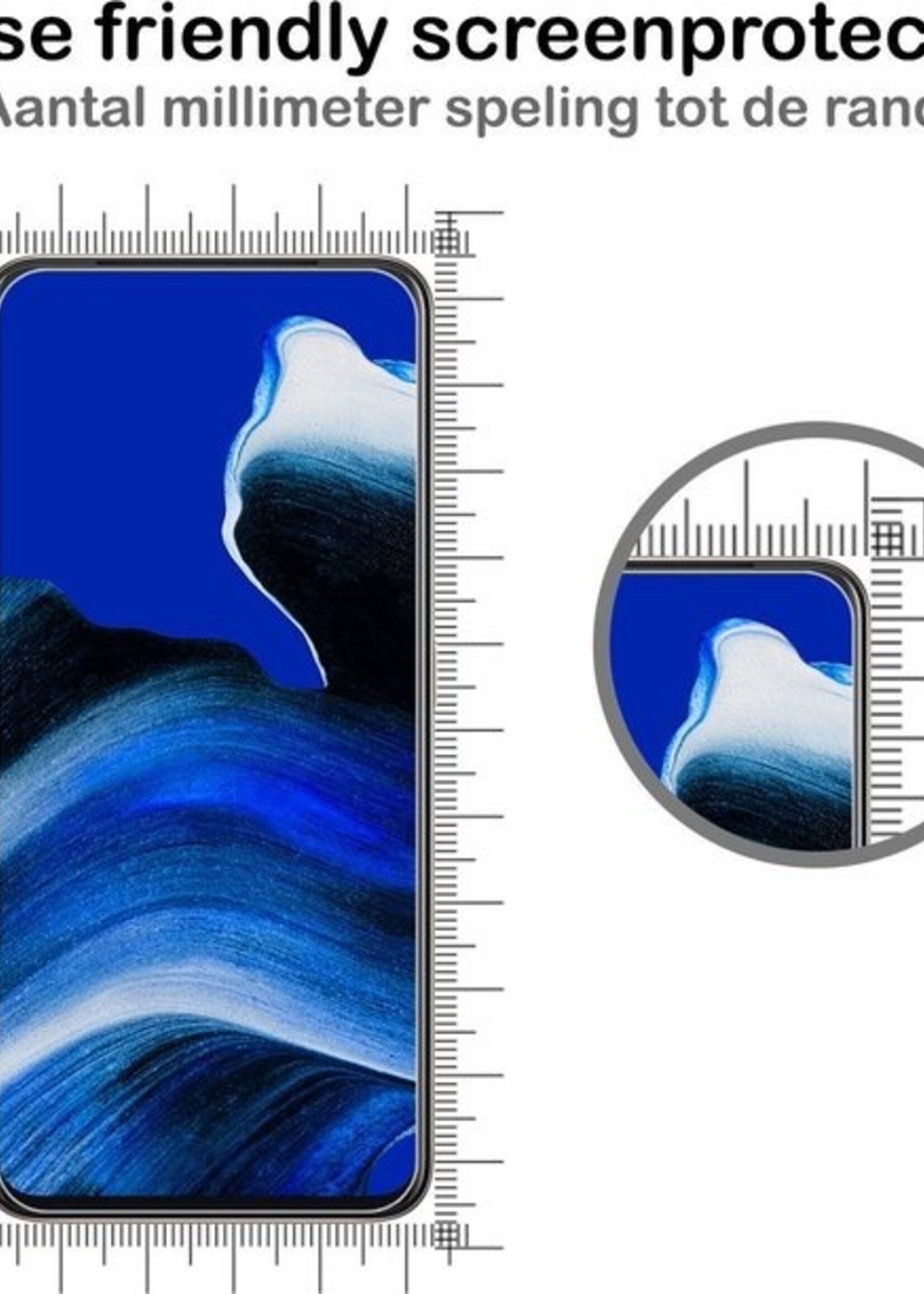 BTH Hoesje Geschikt voor OPPO Reno 2 Hoesje Siliconen Shock Proof Case Hoes Met Screenprotector - Hoes Geschikt voor OPPO Reno 2 Hoes Cover Case Shockproof - Transparant