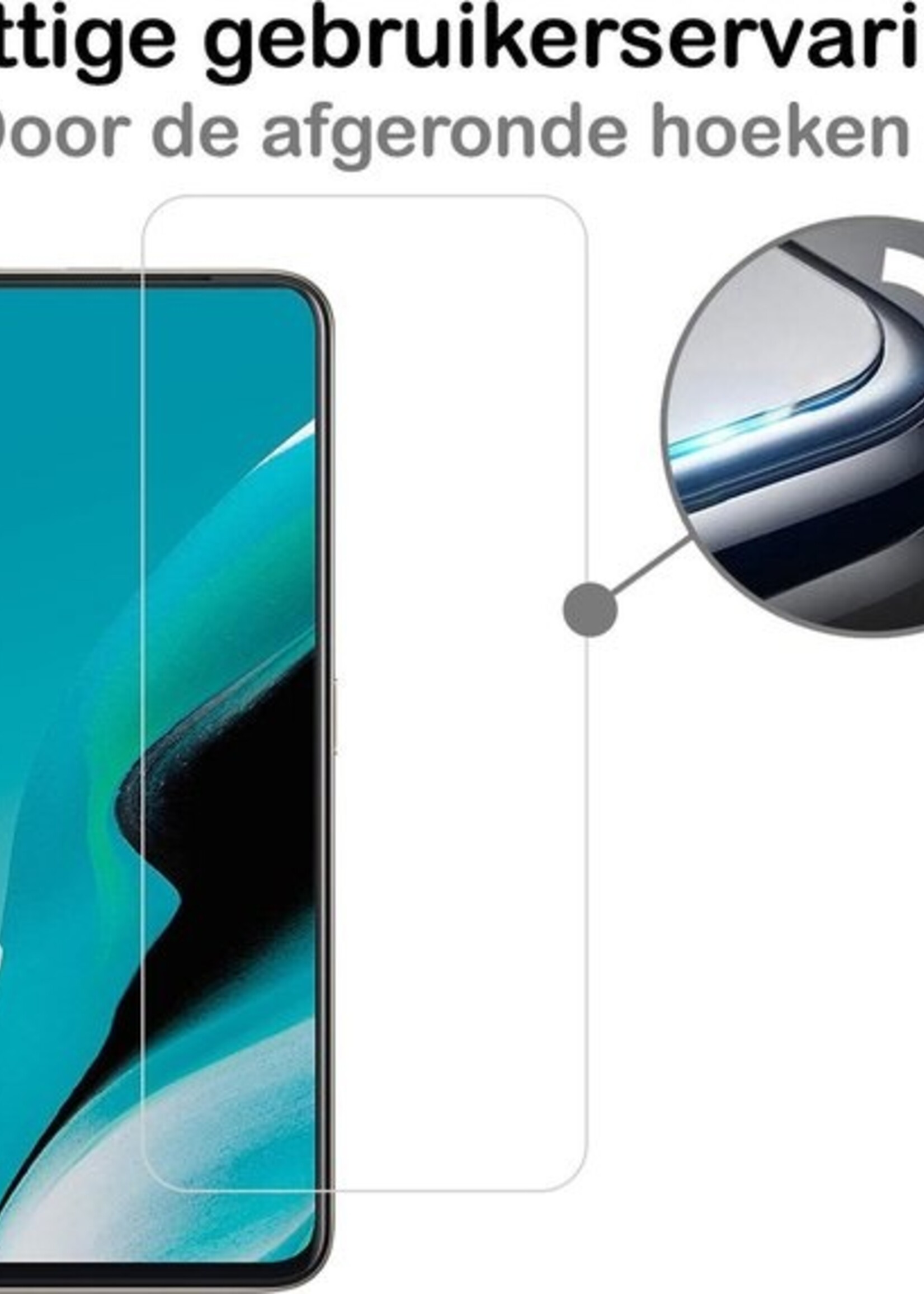 BTH Hoesje Geschikt voor OPPO Reno 2Z Hoesje Siliconen Shock Proof Case Hoes Met Screenprotector - Hoes Geschikt voor OPPO Reno 2Z Hoes Cover Case Shockproof - Transparant