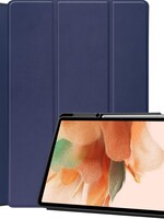 BTH BTH Samsung Galaxy Tab S7 FE Hoesje Met Uitsparing S Pen - Donkerblauw