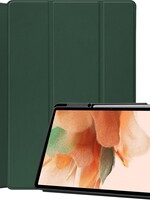 BTH BTH Samsung Galaxy Tab S7 FE Hoesje Met Uitsparing S Pen - Donkergroen