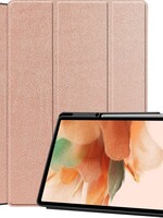BTH BTH Samsung Galaxy Tab S7 FE Hoesje Met Uitsparing S Pen - Rose Goud