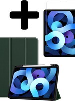 BTH BTH iPad Air 2020 (4e generatie) Hoesje Met Uitsparing S Pen Met Screenprotector - Donkergroen