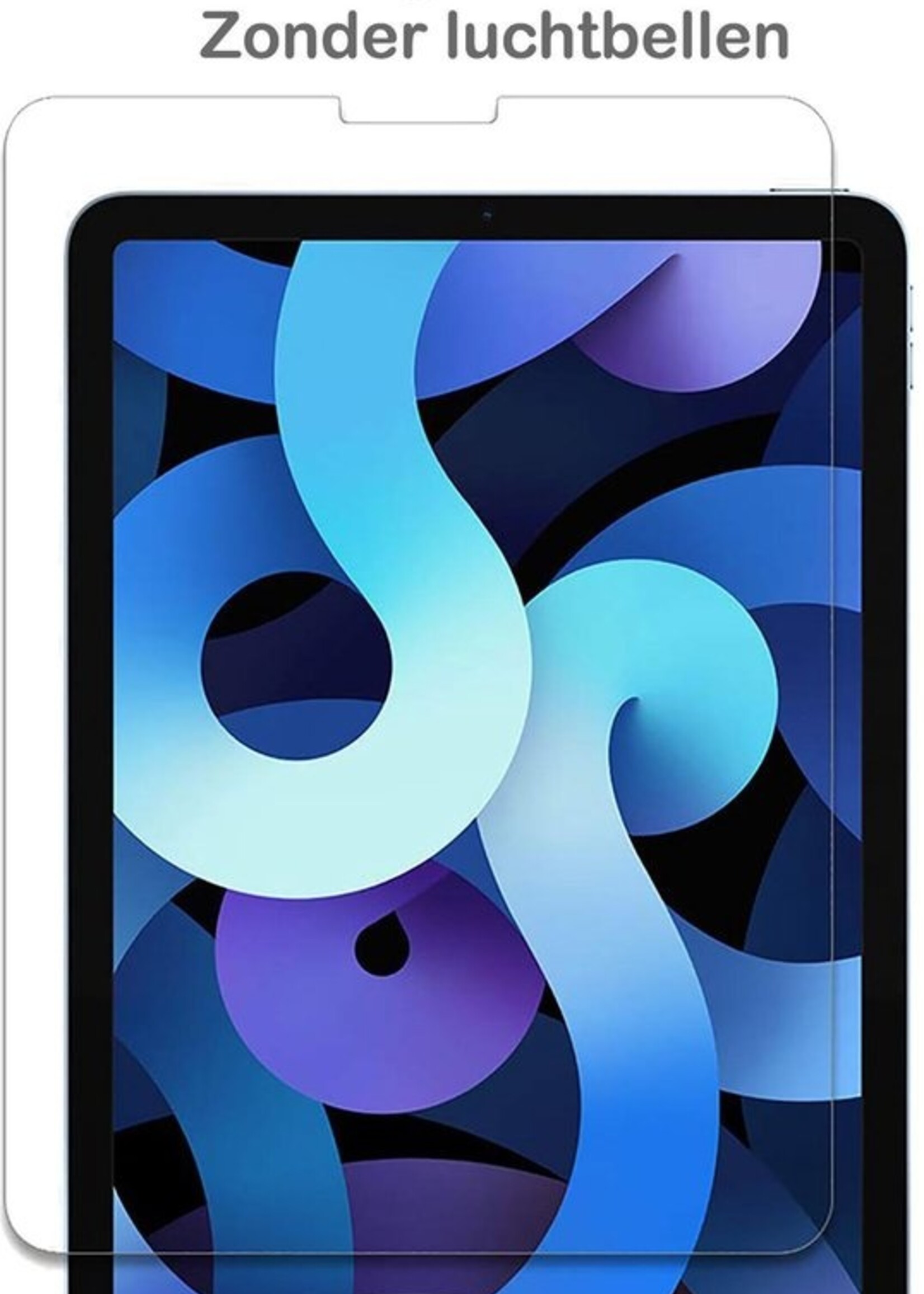 BTH Hoes Geschikt voor iPad Air 2020 Hoes Book Case Hoesje Trifold Cover Met Uitsparing Geschikt voor Apple Pencil Met Screenprotector - Hoesje Geschikt voor iPad Air 4 2020 Hoesje Bookcase - Donkergroen