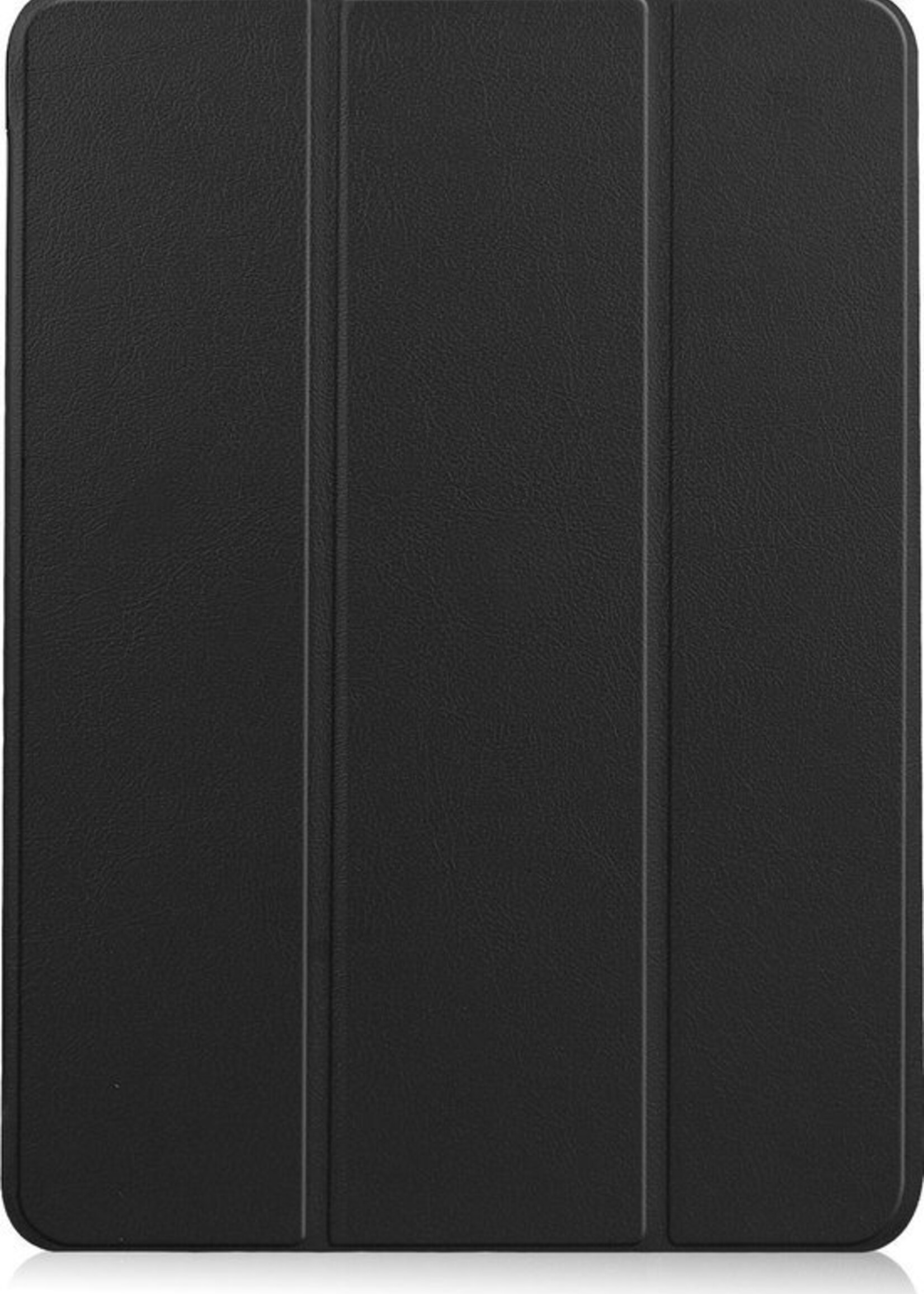 BTH Hoes Geschikt voor iPad Air 2020 Hoes Book Case Hoesje Trifold Cover Met Uitsparing Geschikt voor Apple Pencil Met Screenprotector - Hoesje Geschikt voor iPad Air 4 2020 Hoesje Bookcase - Zwart