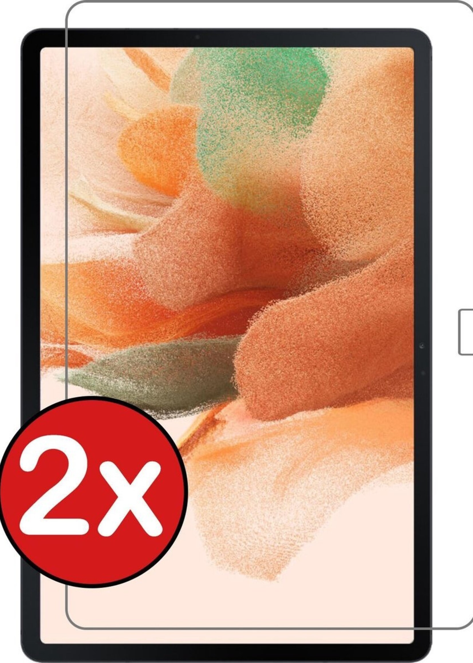 BTH Screenprotector Geschikt voor Samsung Galaxy Tab S7 FE Screenprotector Tempered Glass Screen Protector Gehard Glas - Screenprotector Geschikt voor Samsung Tab S7 FE Screenprotector Glas - 2 PACK