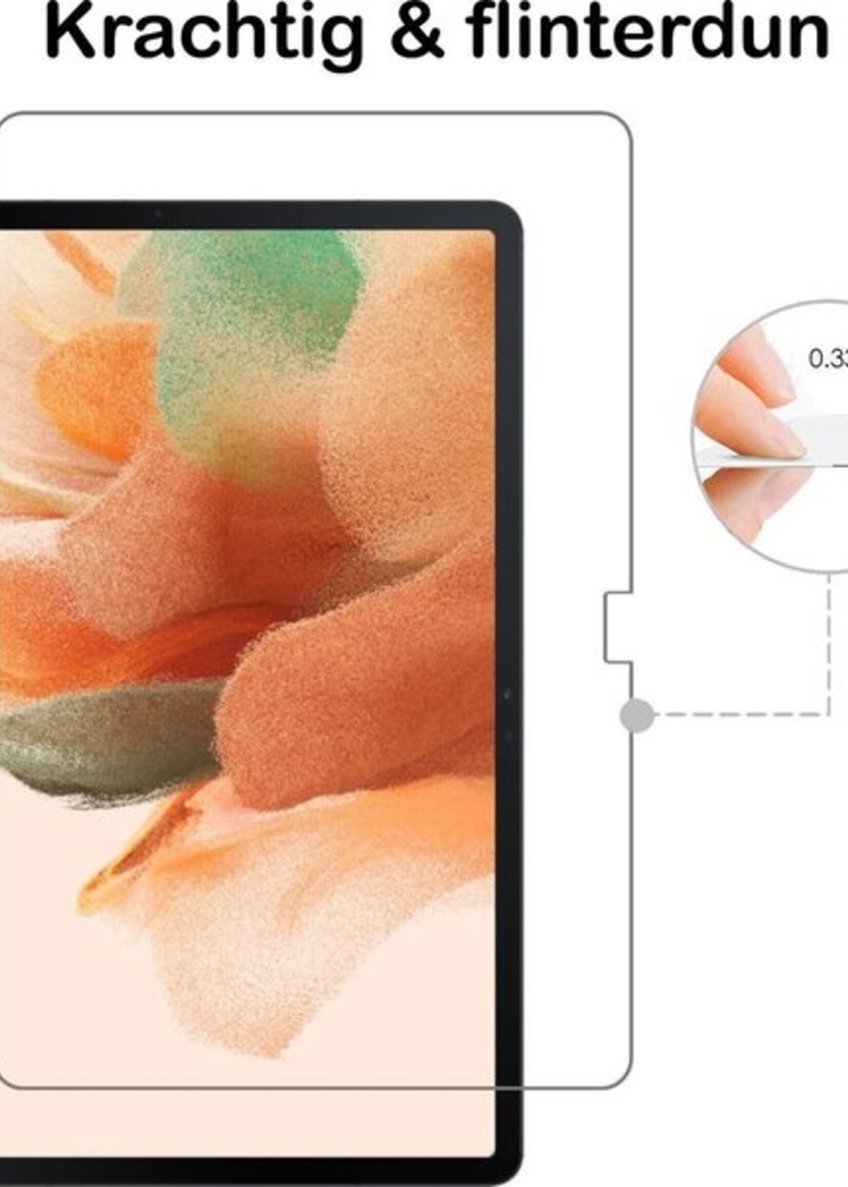 BTH Screenprotector Geschikt voor Samsung Galaxy Tab S7 FE Screenprotector Tempered Glass Screen Protector Gehard Glas - Screenprotector Geschikt voor Samsung Tab S7 FE Screenprotector Glas - 2 PACK