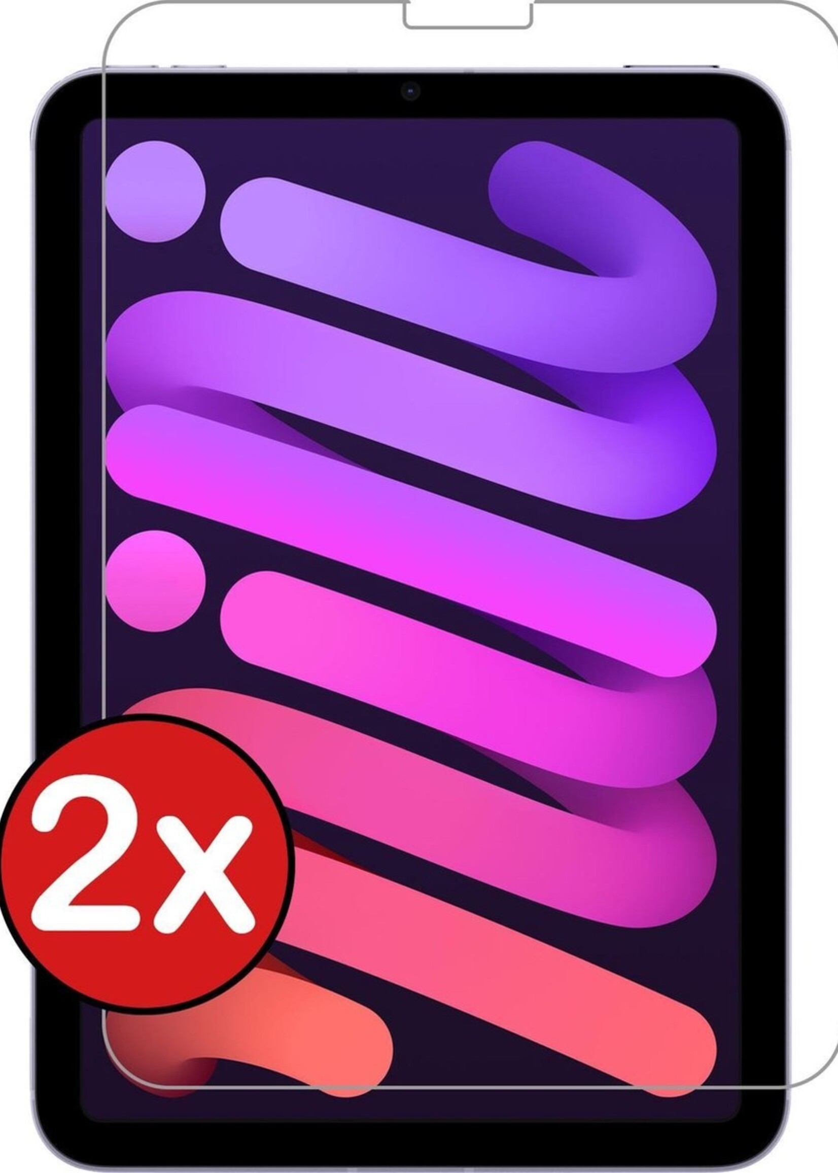 BTH Screenprotector Geschikt voor iPad Mini 6 Screenprotector Tempered Glass Screen Protector Gehard Glas - Screenprotector Geschikt voor iPad Mini 6 Screenprotector Glas - 2 PACK