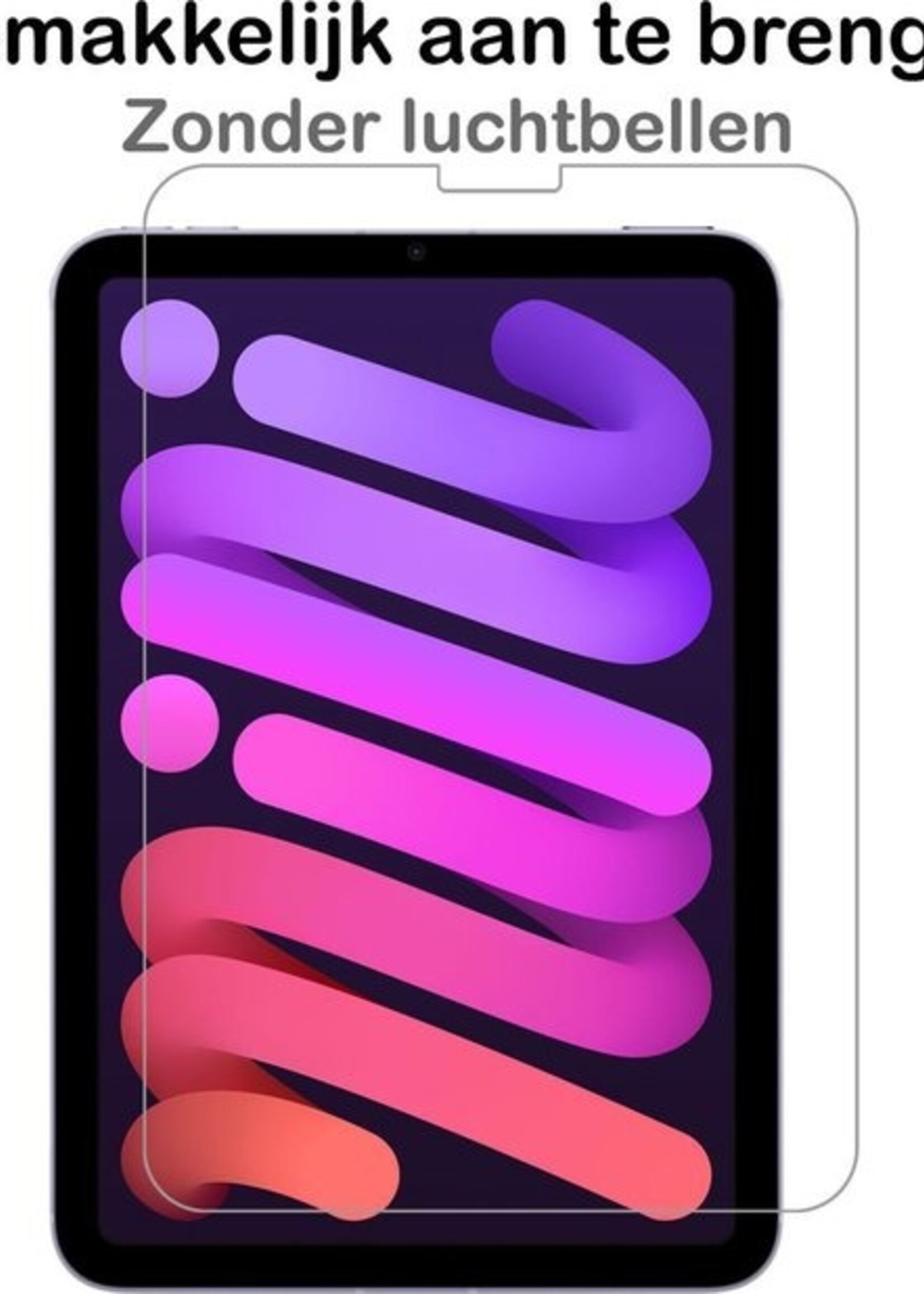 BTH Screenprotector Geschikt voor iPad Mini 6 Screenprotector Tempered Glass Screen Protector Gehard Glas - Screenprotector Geschikt voor iPad Mini 6 Screenprotector Glas - 2 PACK