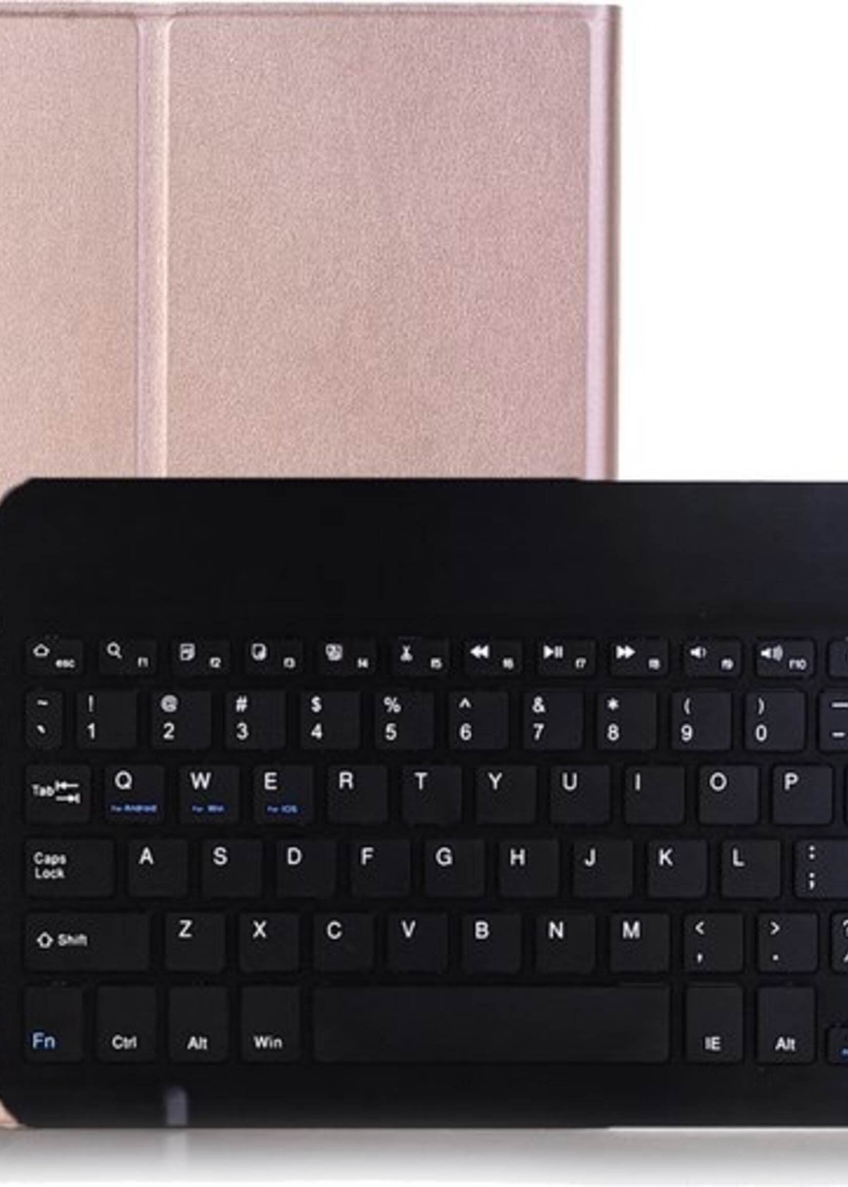 BTH iPad 10.2 2020 Hoesje Toetsenbord Hoes Luxe Keyboard Case Cover - Rose Goud