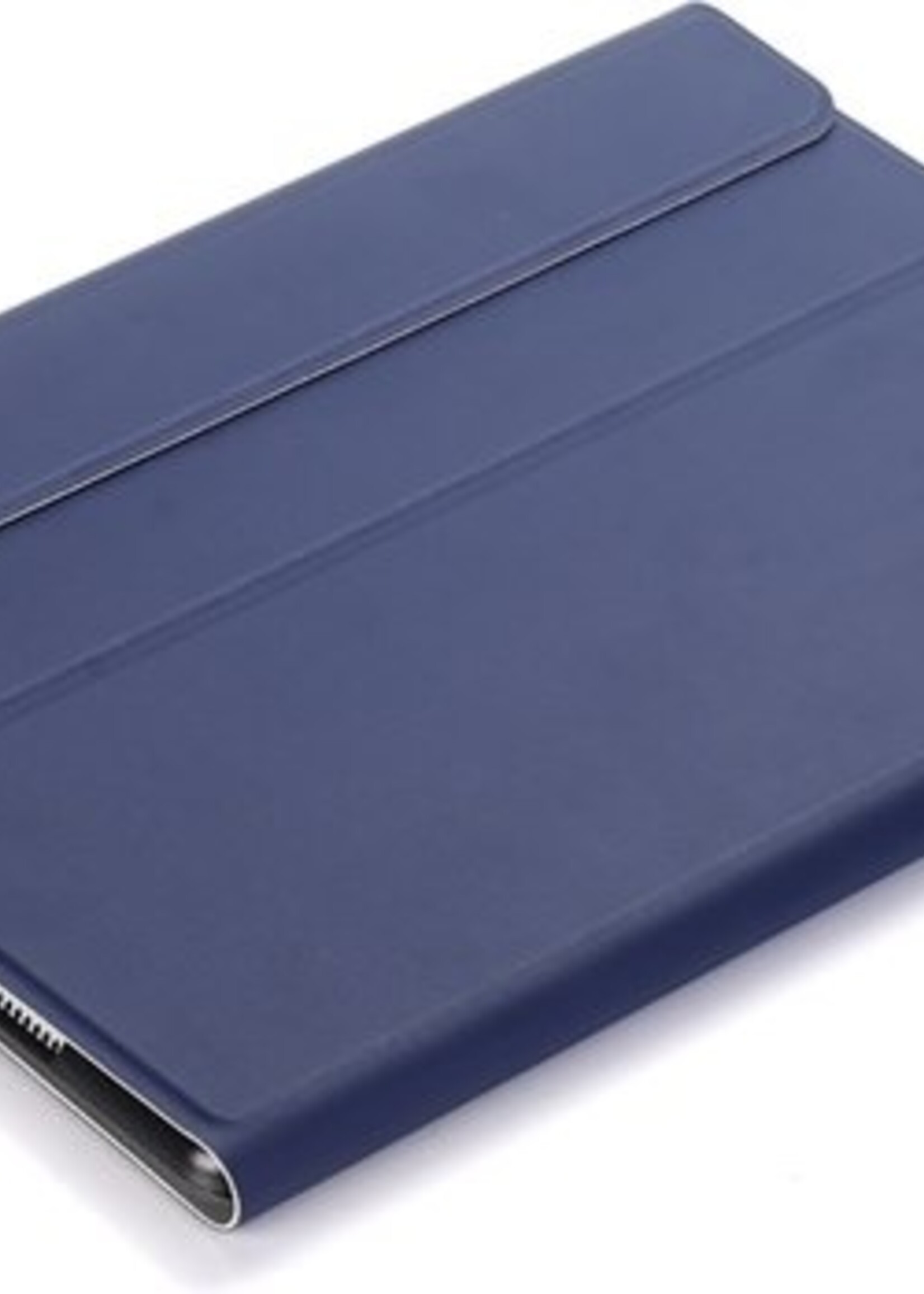 BTH Hoes Geschikt voor iPad 10.2 2020 Hoes Toetsenbord Hoesje Keyboard Case Cover Met Screenprotector - Hoesje Geschikt voor iPad 8 Hoes Toetsenbord Case - Donkerblauw