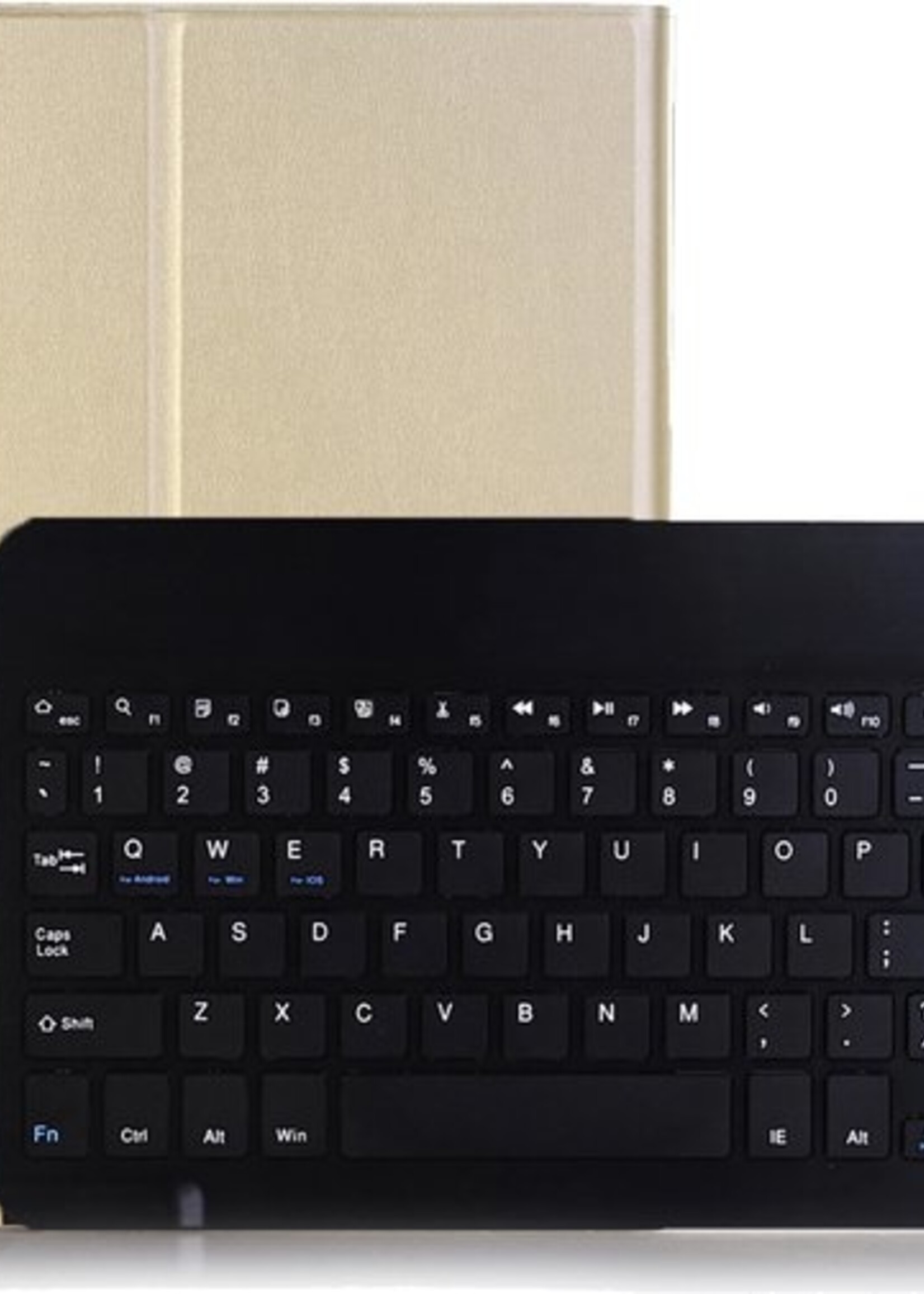 BTH iPad 10.2 2021 Hoesje Toetsenbord Hoes Luxe Keyboard Case Cover - Goud