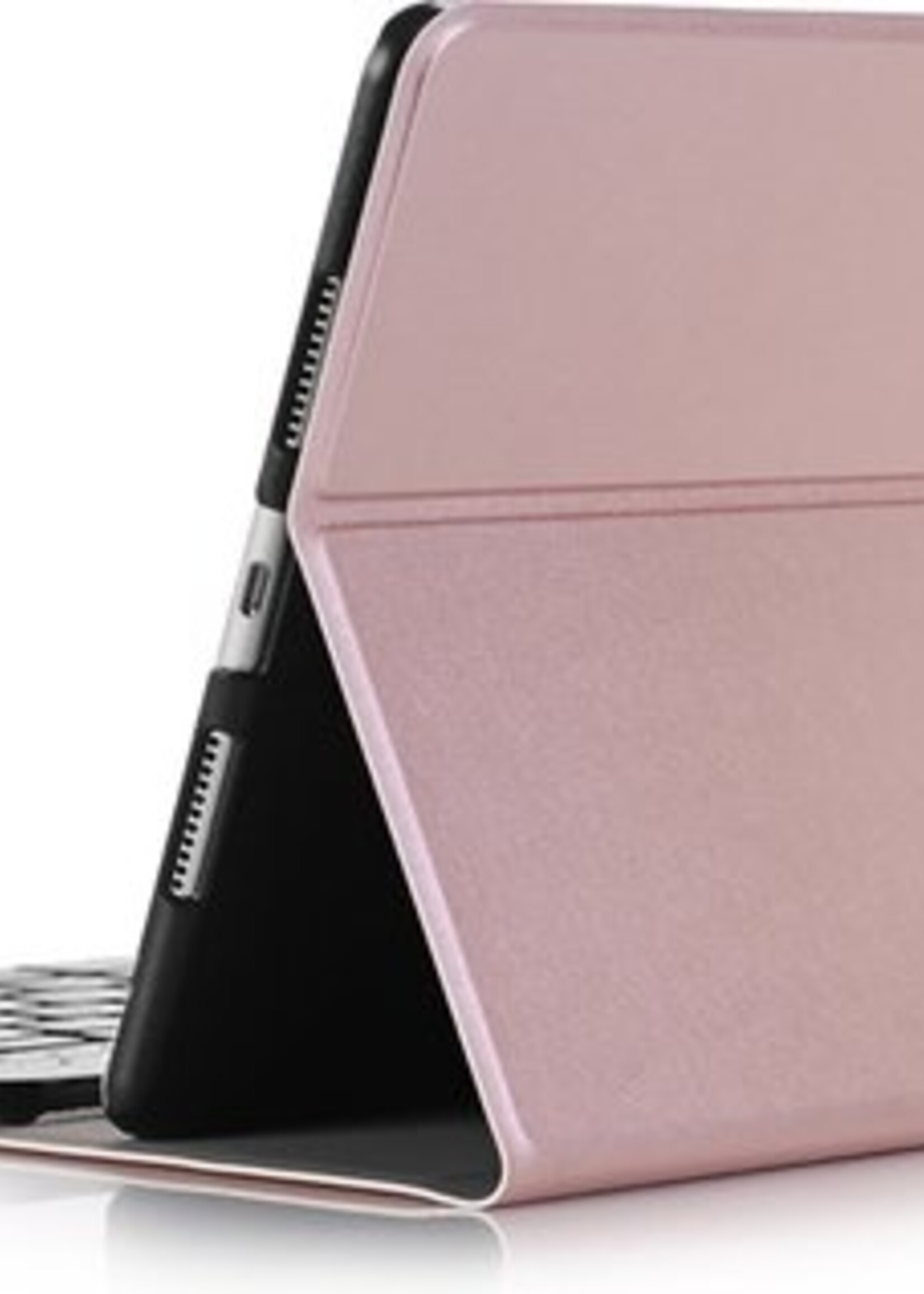 BTH iPad 10.2 2021 Hoesje Toetsenbord Hoes Luxe Keyboard Case Cover - Rose Goud