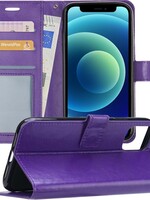 BTH BTH iPhone 12 Pro Max Pro Hoesje Bookcase - Paars
