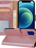 BTH BTH iPhone 12 Hoesje Bookcase - Rose Goud