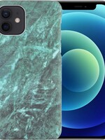 BTH BTH iPhone 12 hoesje marmer - Groen