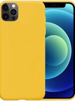 BTH BTH iPhone 12 Pro Max hoesje siliconen - Geel