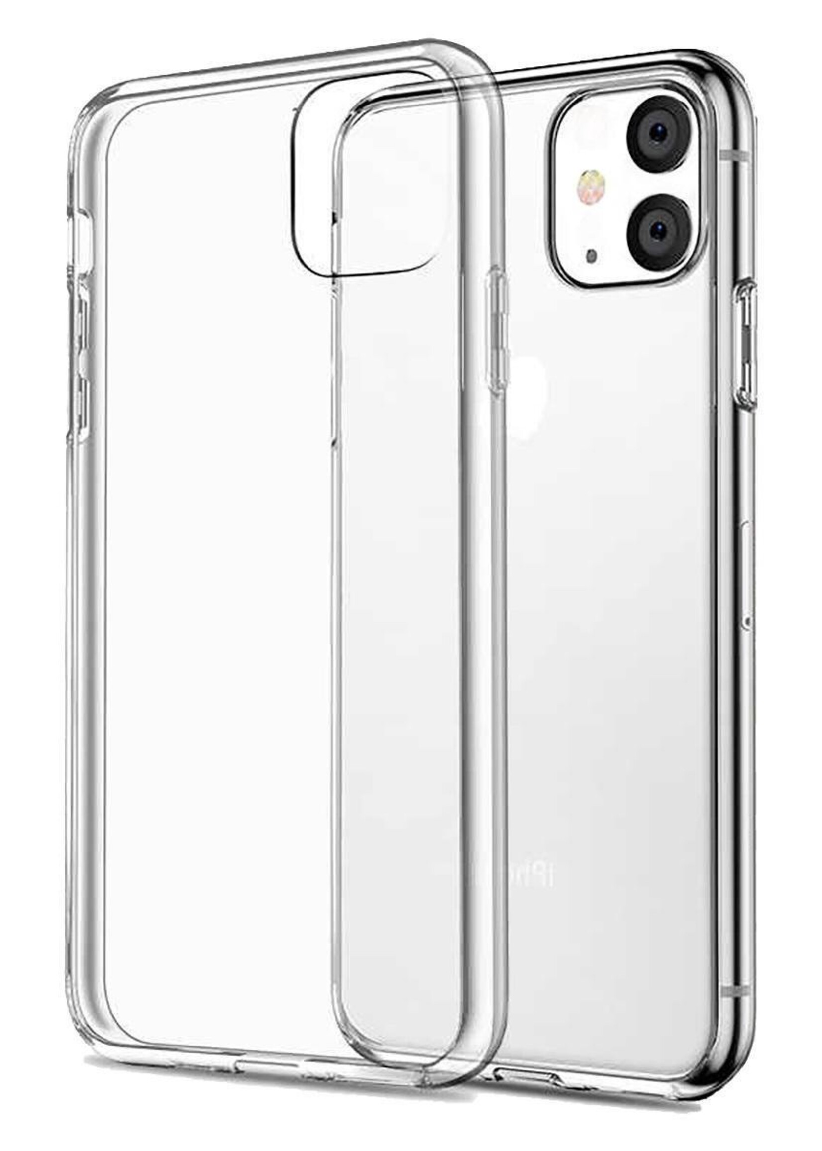 BTH Hoesje Geschikt voor iPhone 11 Hoesje Siliconen Case Hoes - Hoes Geschikt voor iPhone 11 Hoes Cover Case - Transparant