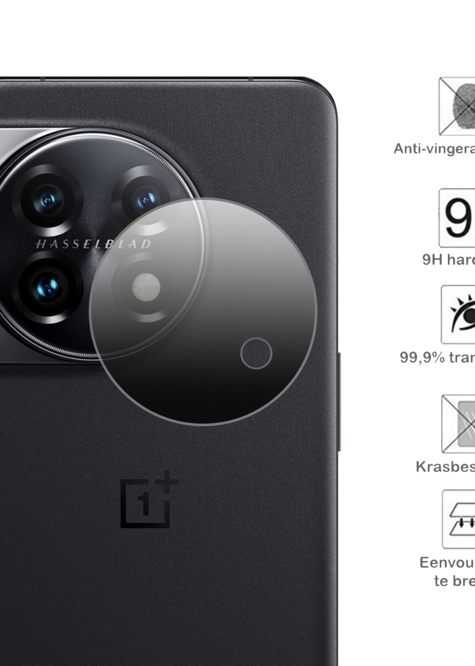 BTH Screenprotector Geschikt voor OnePlus 11 Camera Lens Screenprotector Glas - Screenprotector Geschikt voor OnePlus 11 Screenprotector Camera Protector Gehard Glas - 2 PACK