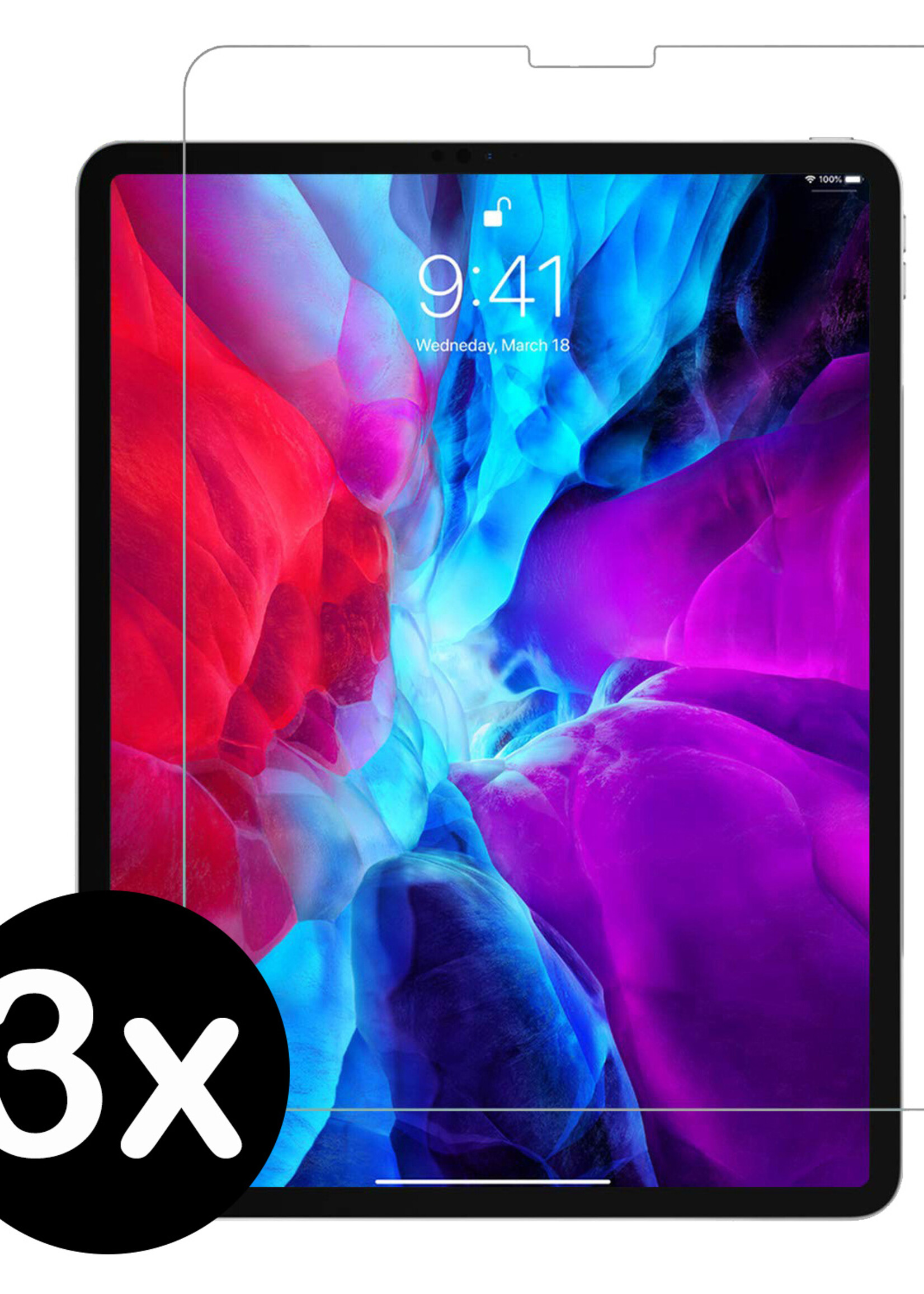 BTH Screenprotector Geschikt voor iPad Pro 2021 (11 inch) Screenprotector Tempered Glass Screen Protector Gehard Glas - Screenprotector Geschikt voor iPad Pro 11 inch (2021) Screenprotector Glas - 3 PACK