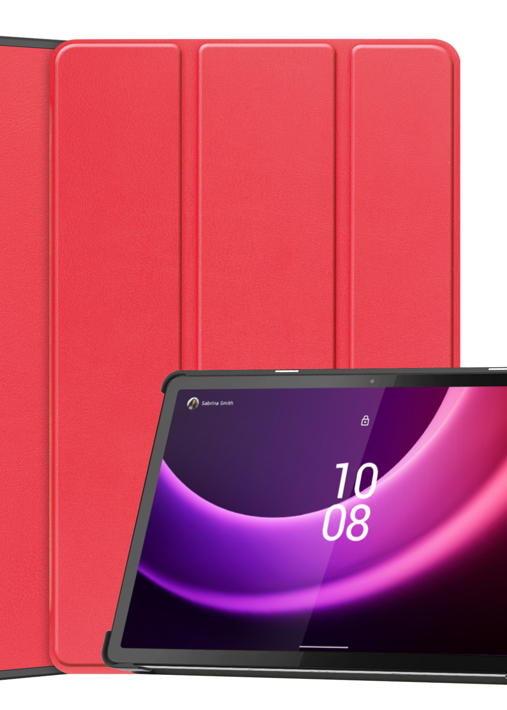 BTH Lenovo Tab P11 (2e Gen) Hoes Book Case Hoesje Luxe Cover - Lenovo Tab P11 (2e Gen) Hoesje - Rood