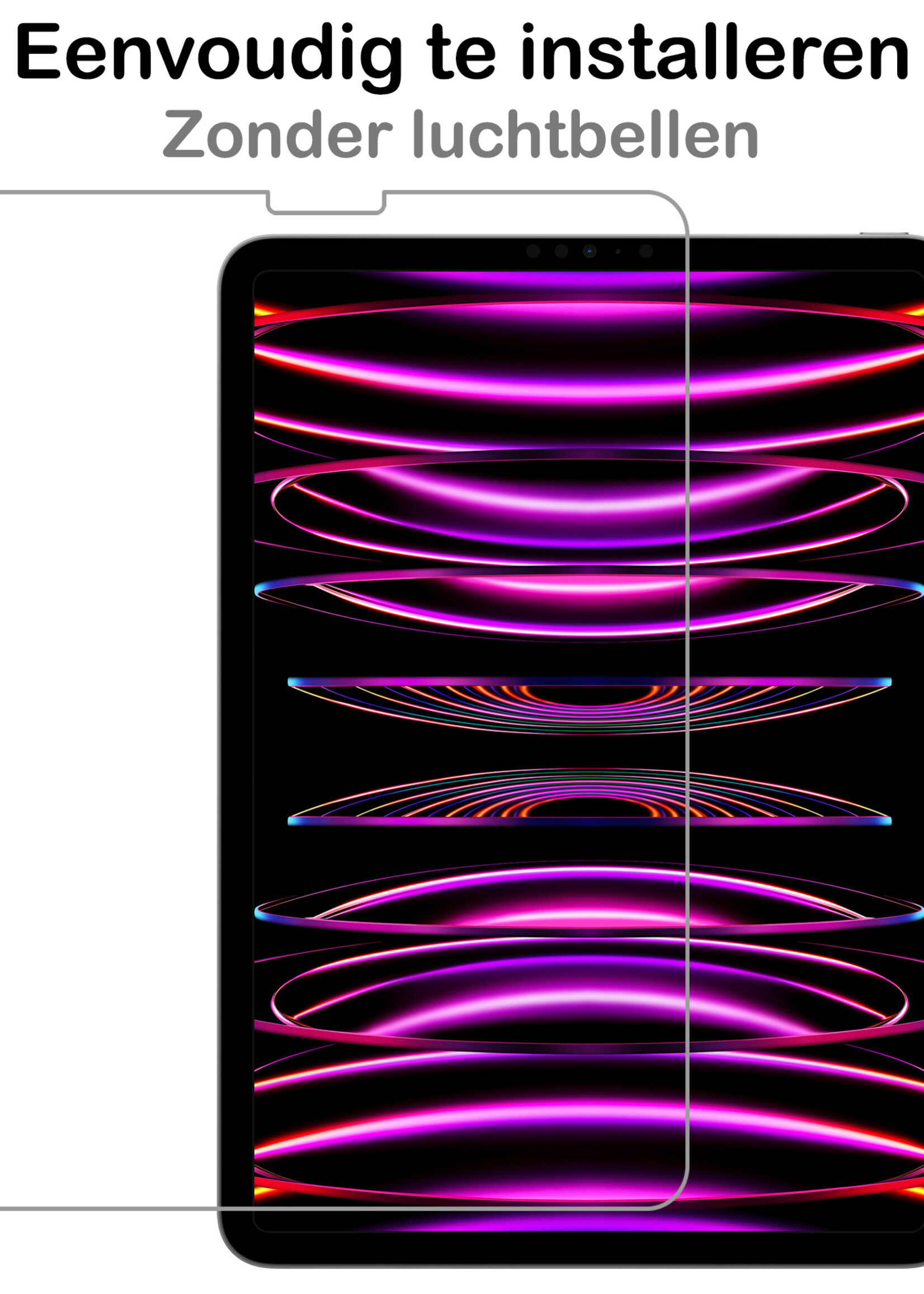 BTH BTH iPad Pro 11 inch (2022) Hoesje Met Screenprotector - Goud