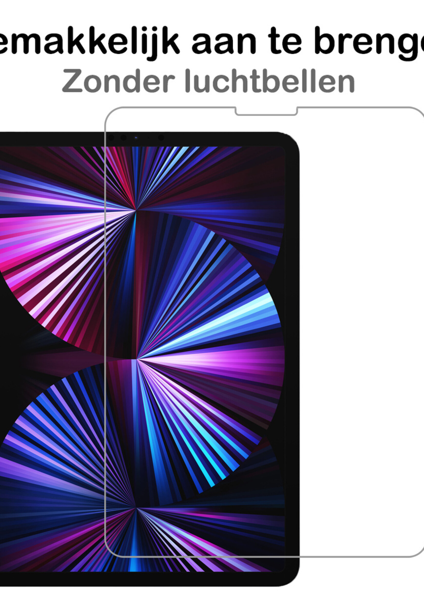 BTH BTH iPad Pro 11 inch (2021) Hoesje Met Apple Pencilhouder En Screenprotector - Rood
