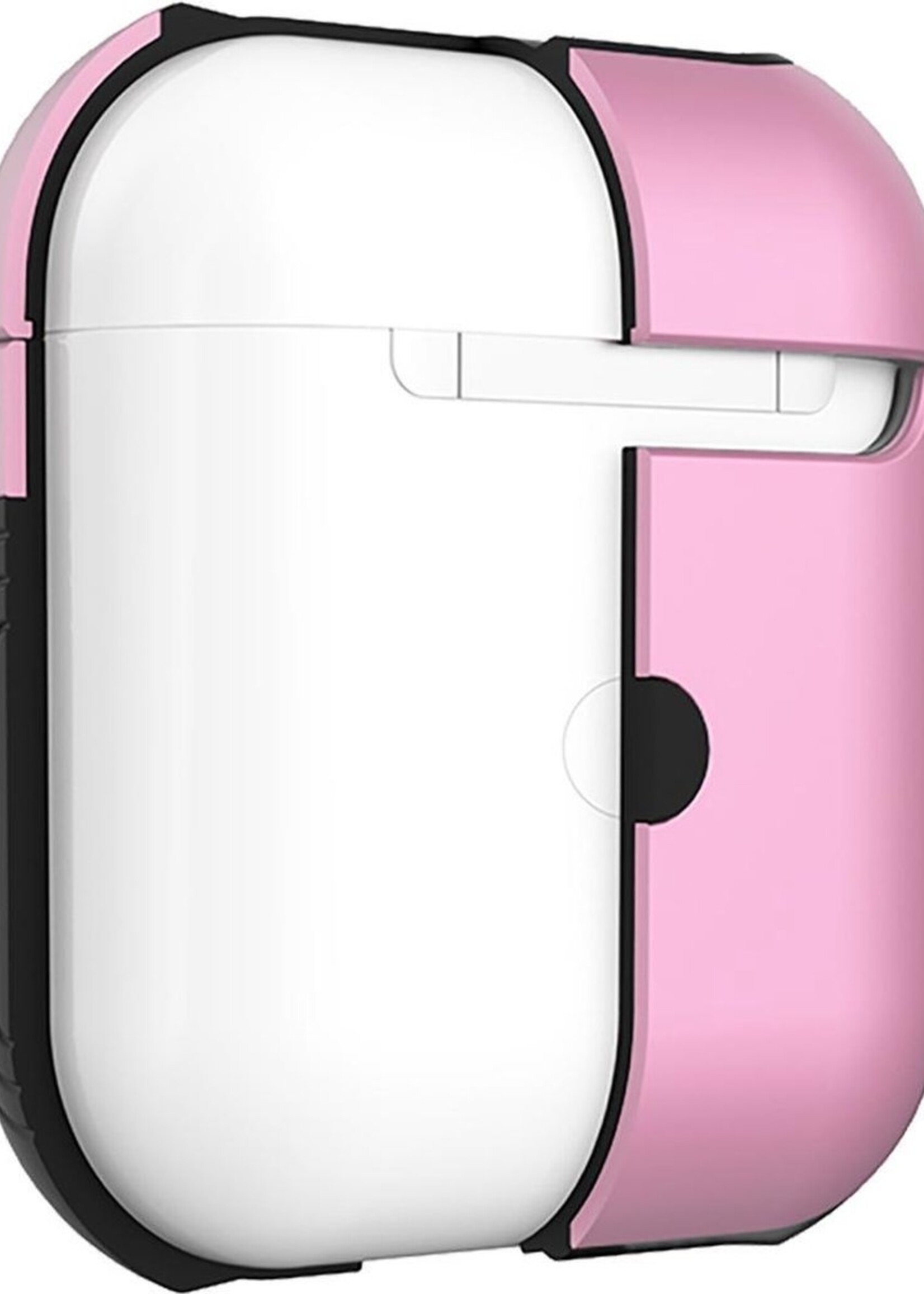 BTH Case Geschikt voor AirPods Hoesje Hoes Hard Cover - Hoesje Geschikt voor Apple Airpods 1/2 Case - Lichtroze