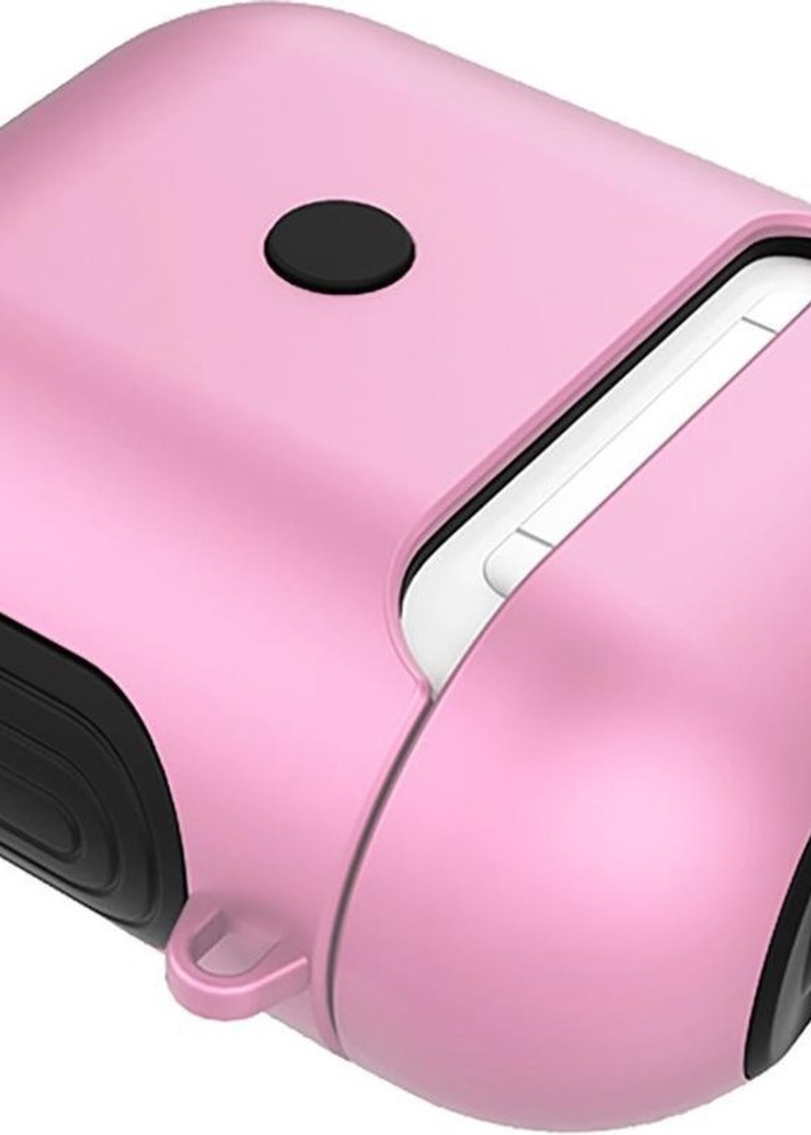 BTH Case Geschikt voor AirPods Hoesje Hoes Hard Cover - Hoesje Geschikt voor Apple Airpods 1/2 Case - Lichtroze