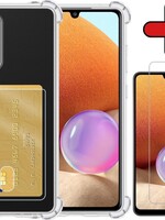 BTH BTH Samsung Galaxy A32 5G Pashouder Hoesje Shockproof Met Screenprotector