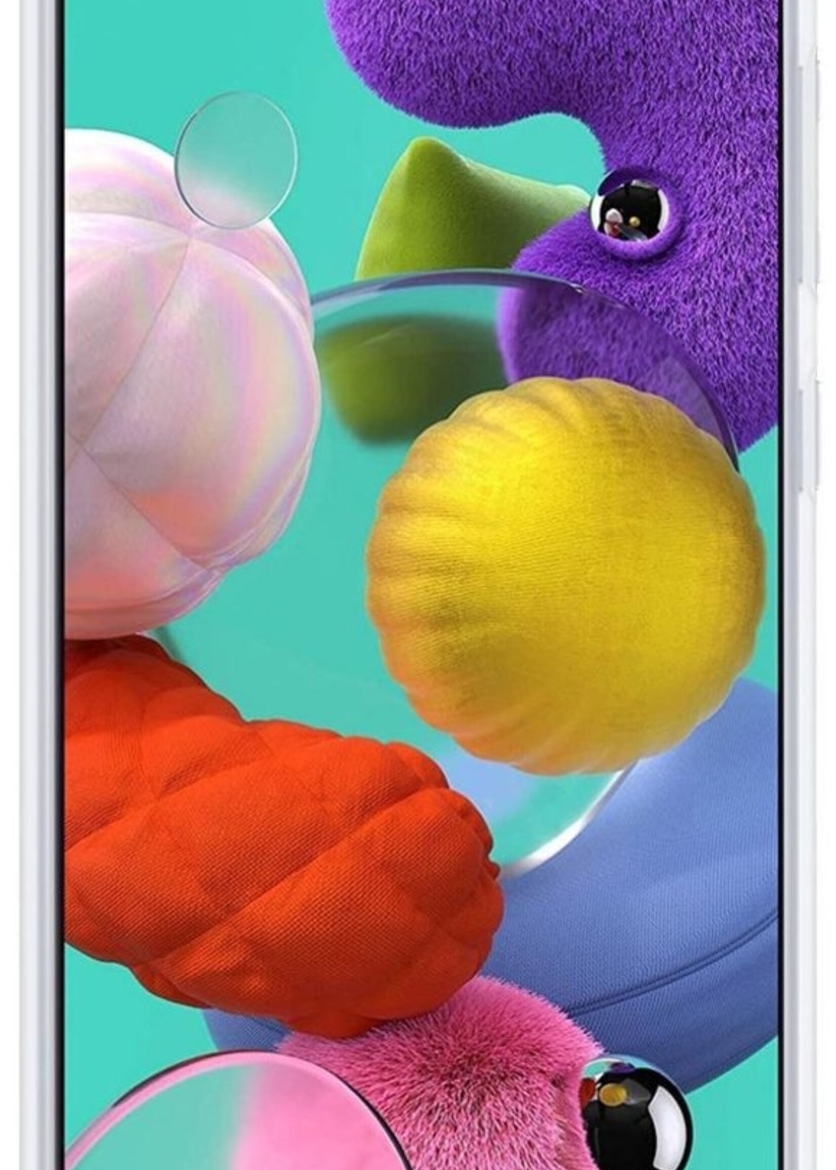 BTH Hoesje Geschikt voor Samsung A51 Hoesje Met Pasjeshouder Siliconen Case Met Kaarthouder - Hoes Geschikt voor Samsung Galaxy A51 Hoesje Shock Proof Case - Transparant