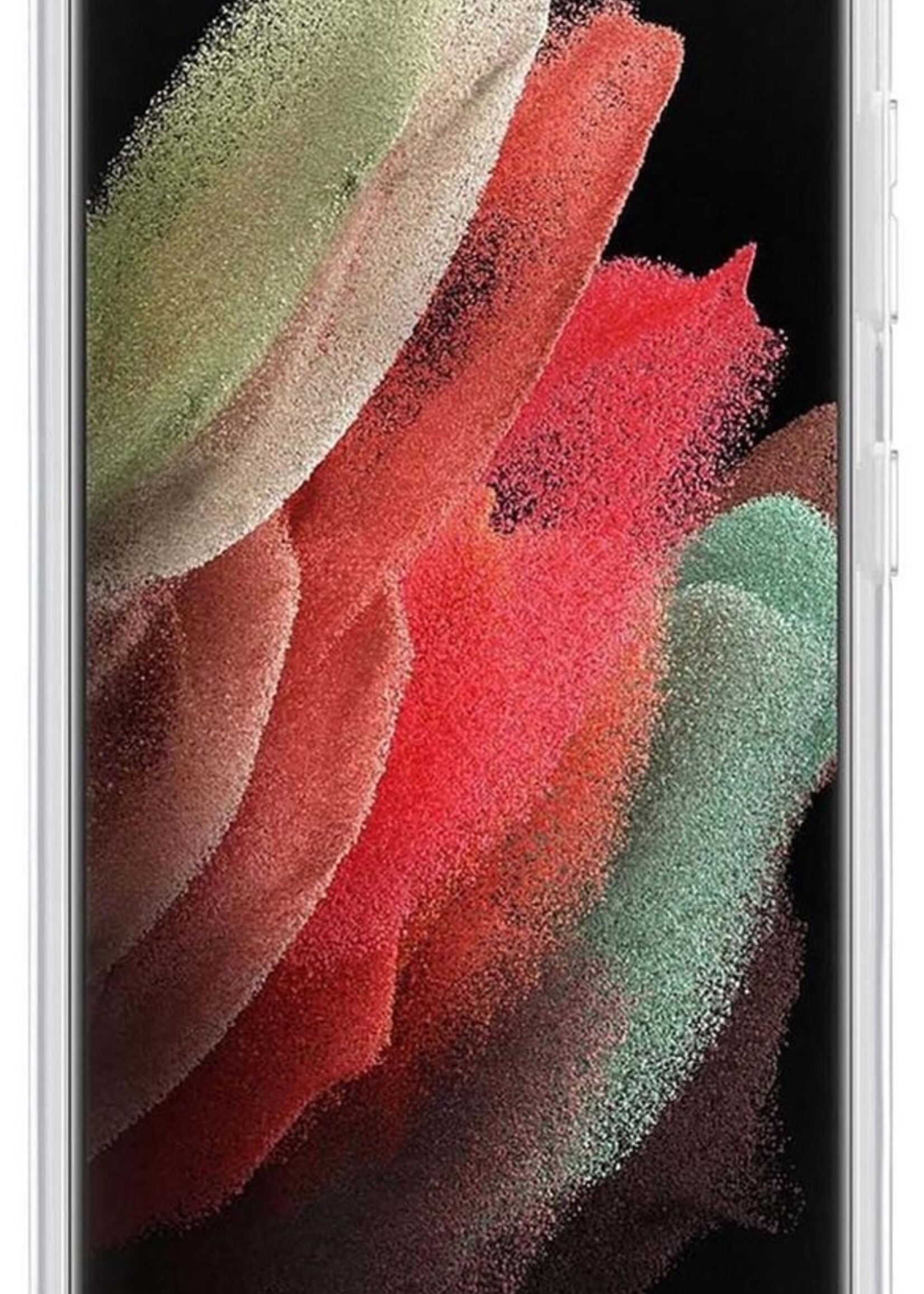 BTH Hoesje Geschikt voor Samsung S21 Ultra Hoesje Met Pasjeshouder Siliconen Case Met Kaarthouder - Hoes Geschikt voor Samsung Galaxy S21 Ultra Hoesje Shock Proof Case - Transparant