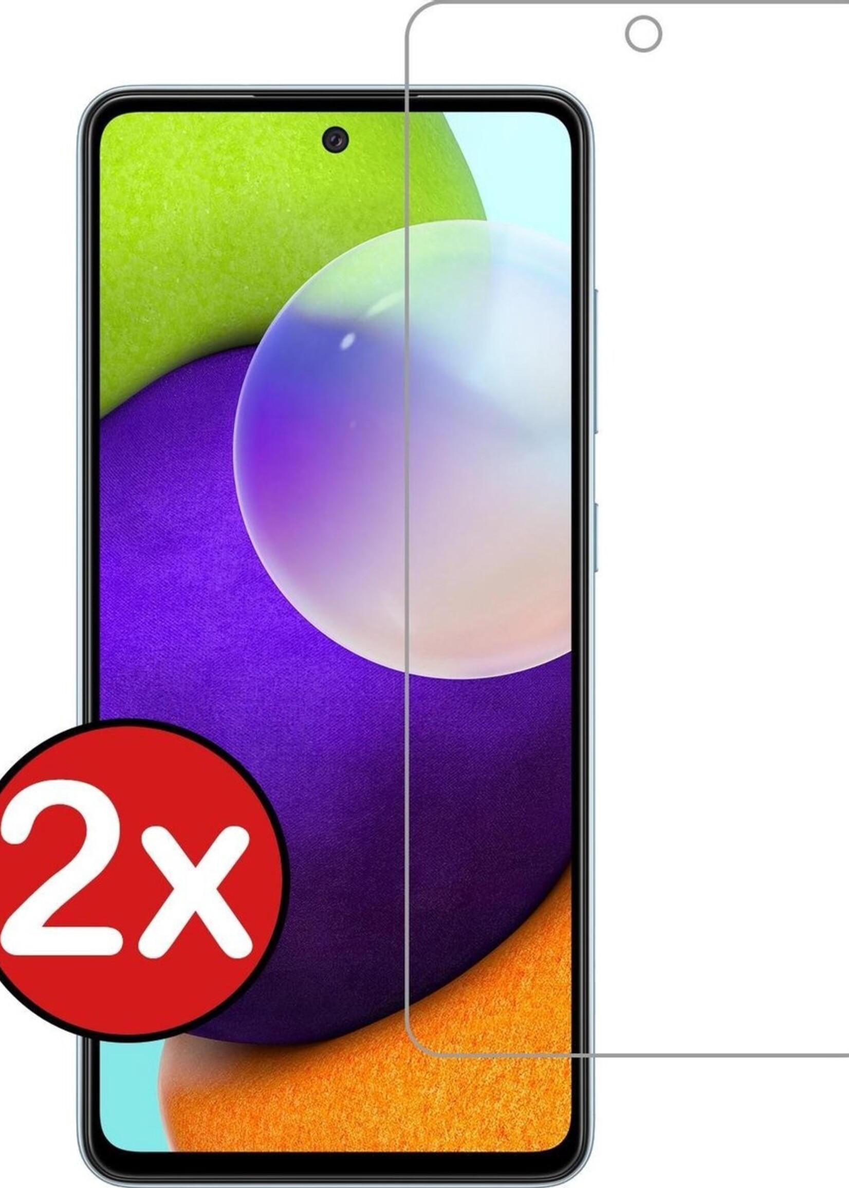 BTH Screenprotector Geschikt voor Samsung A52 Screenprotector Glas Gehard Tempered Glass - Screenprotector Geschikt voor Samsung Galaxy A52 Screen Protector Screen Cover - 2 PACK