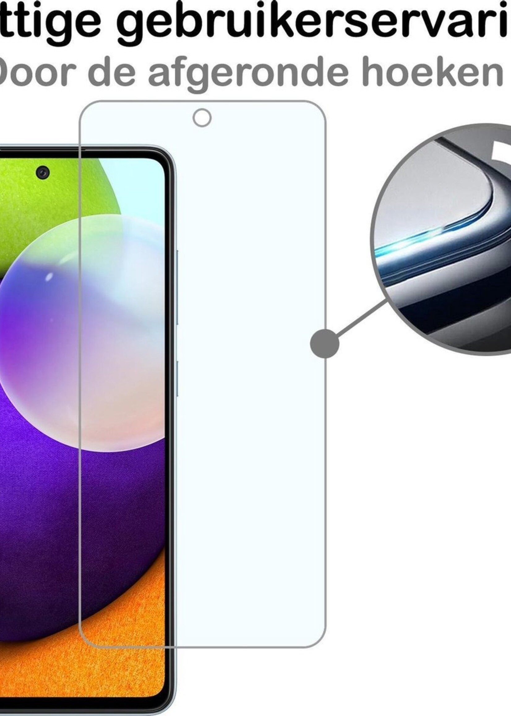 BTH Screenprotector Geschikt voor Samsung A52 Screenprotector Glas Gehard Tempered Glass - Screenprotector Geschikt voor Samsung Galaxy A52 Screen Protector Screen Cover - 2 PACK