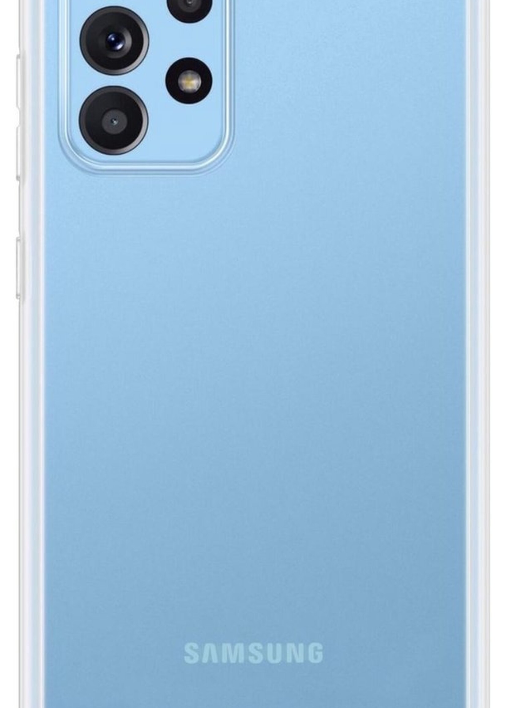 BTH Hoesje Geschikt voor Samsung A52 Hoesje Siliconen Shock Proof Case Hoes - Hoes Geschikt voor Samsung Galaxy A52 Hoes Cover Case Shockproof - Transparant